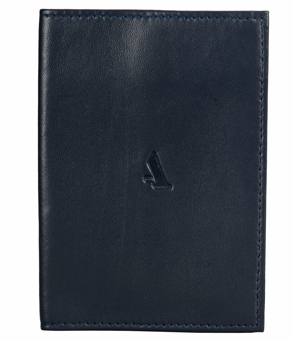 W73--Passport cover in Genuine Leather - Blue