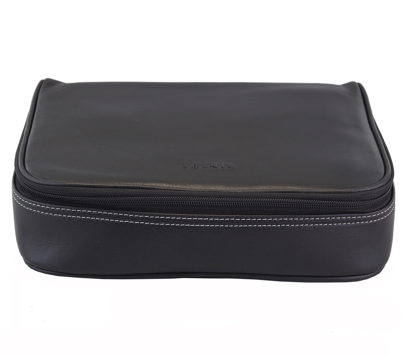 SC5--Unisex Wash & Toiletry travel Bag in Genuine Leather - Black
