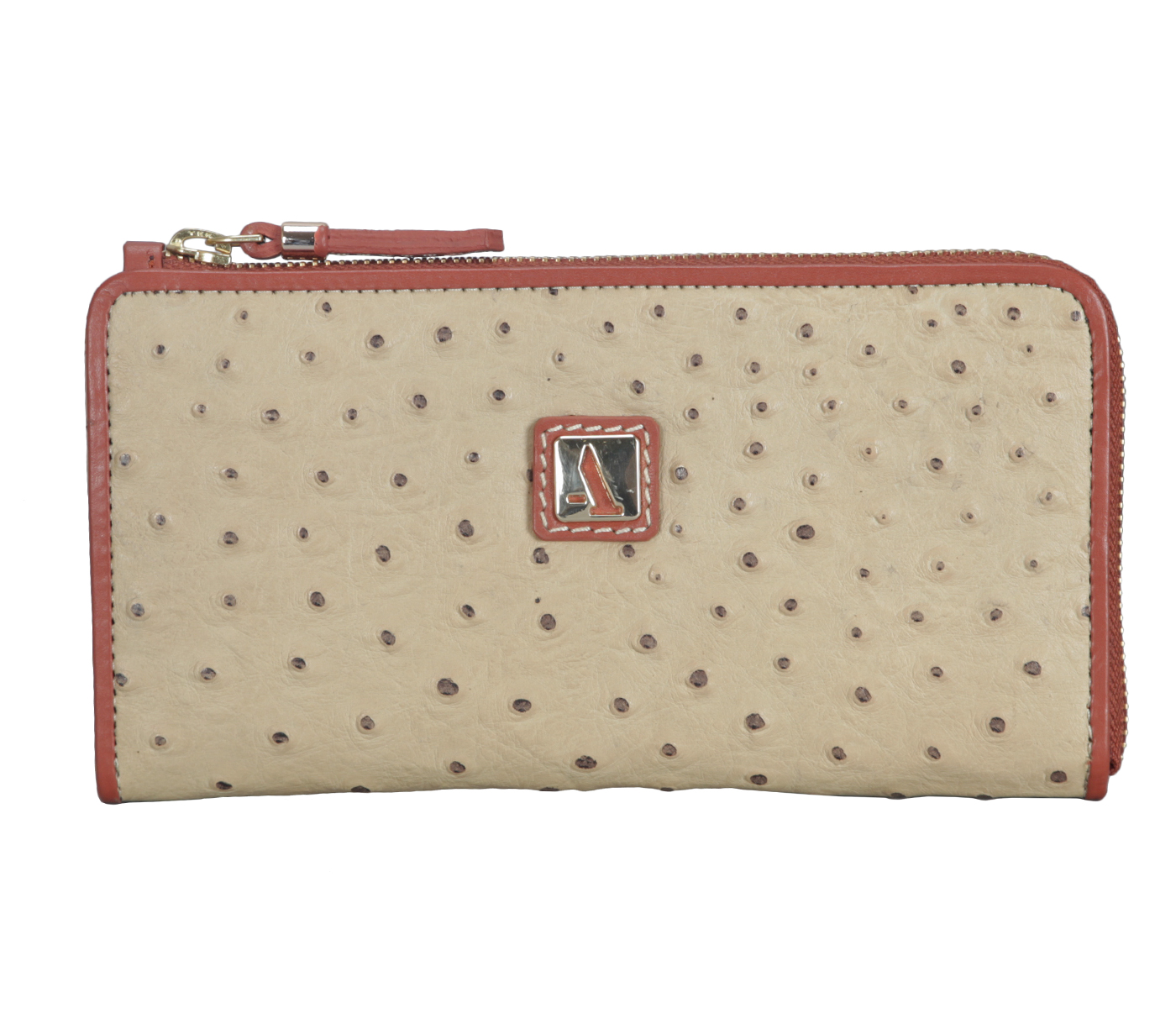W319-Jutte-Women's Wallet And Clutch In Genuine Leather - Beige