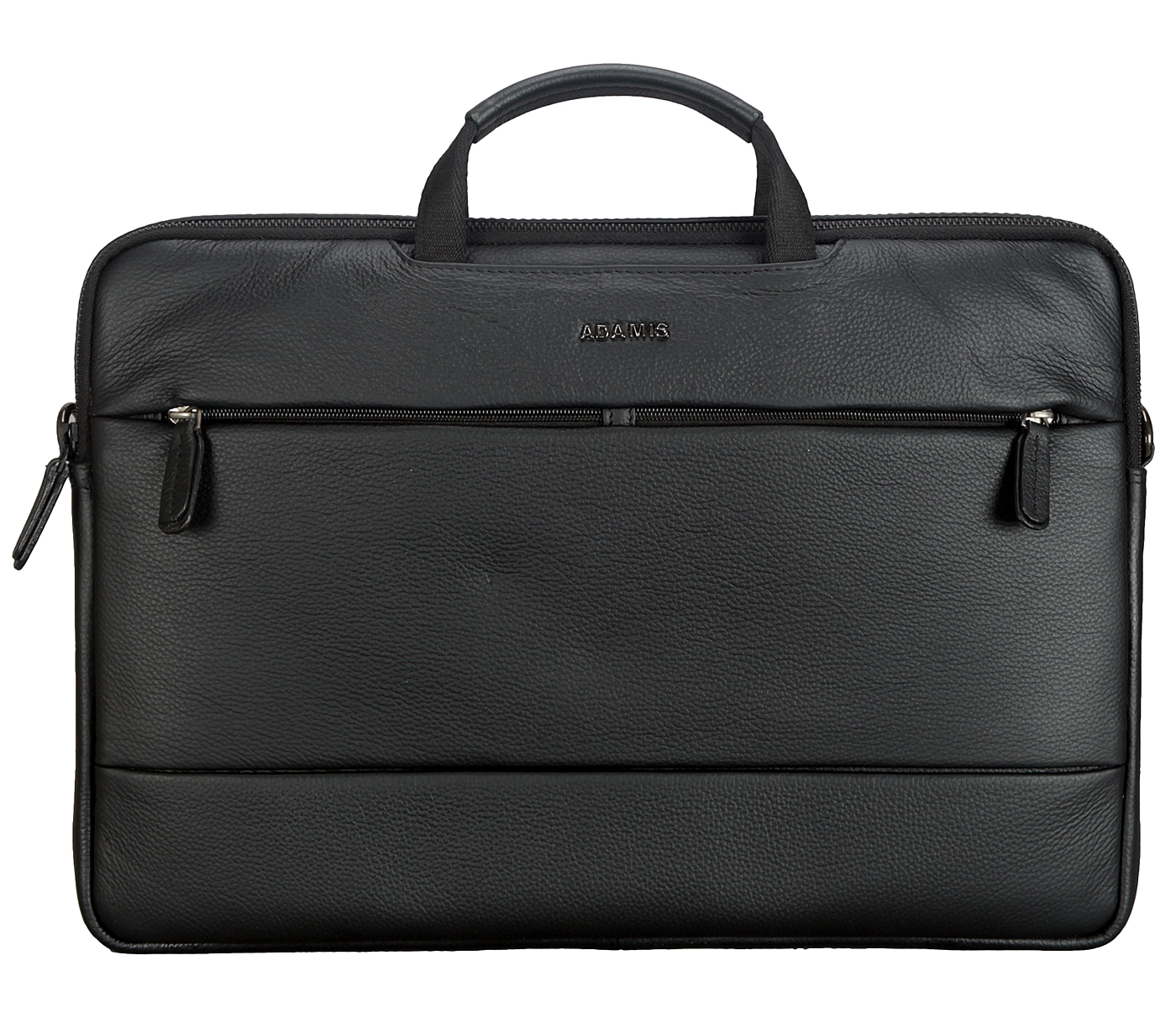 F68-Liam Laptop, Portfolio Office Executive Bag In Genuine- - Black