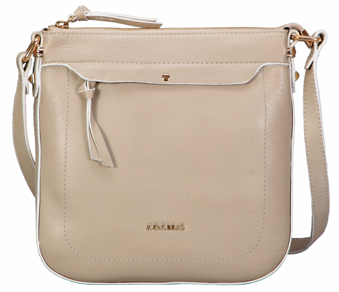 B859-Georgina-Sling Cross Body Bag In Genuine Leather - Tope
