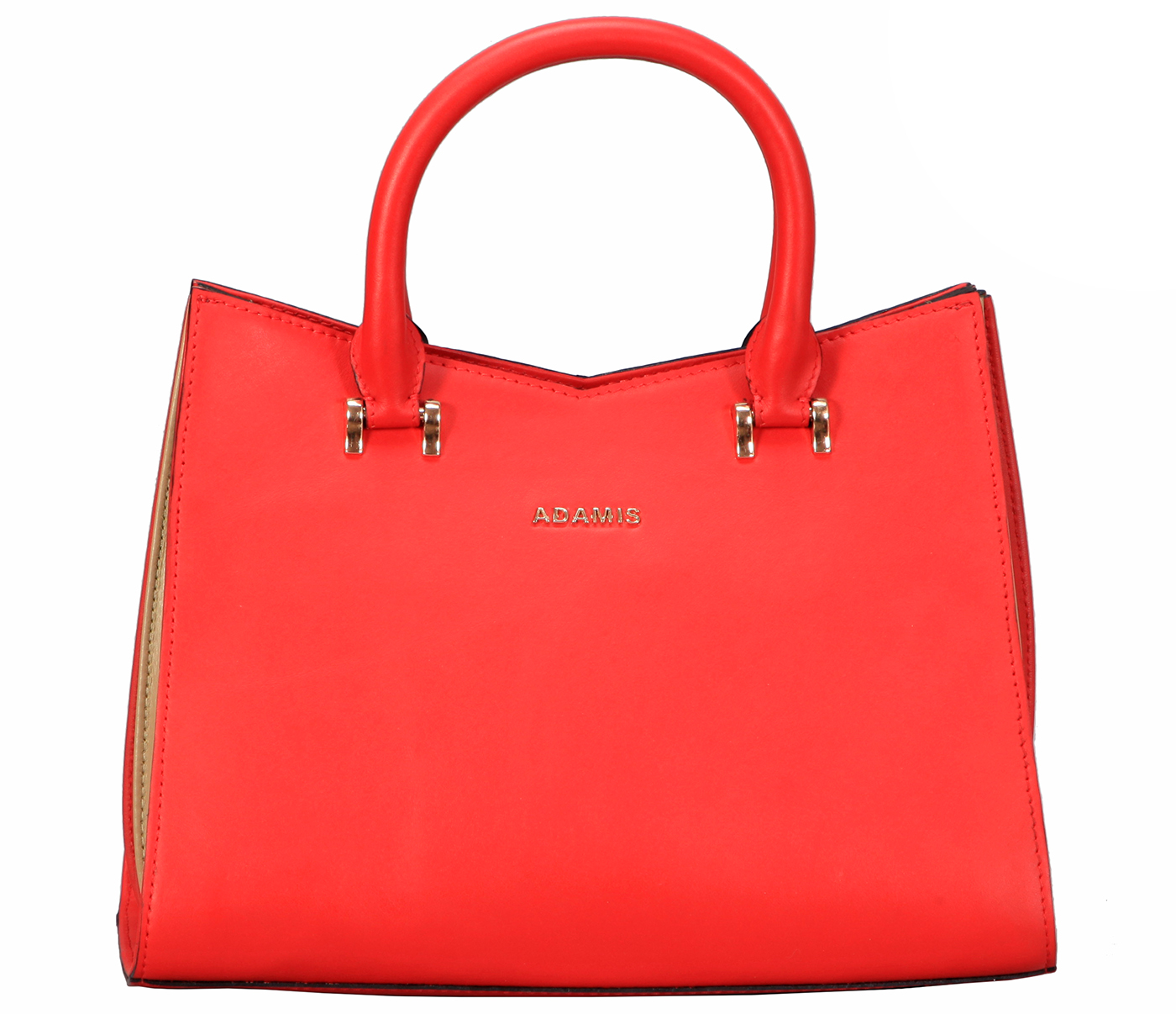 Handbag-Liliela-Shoulder work bag in Genuine Leather - Red