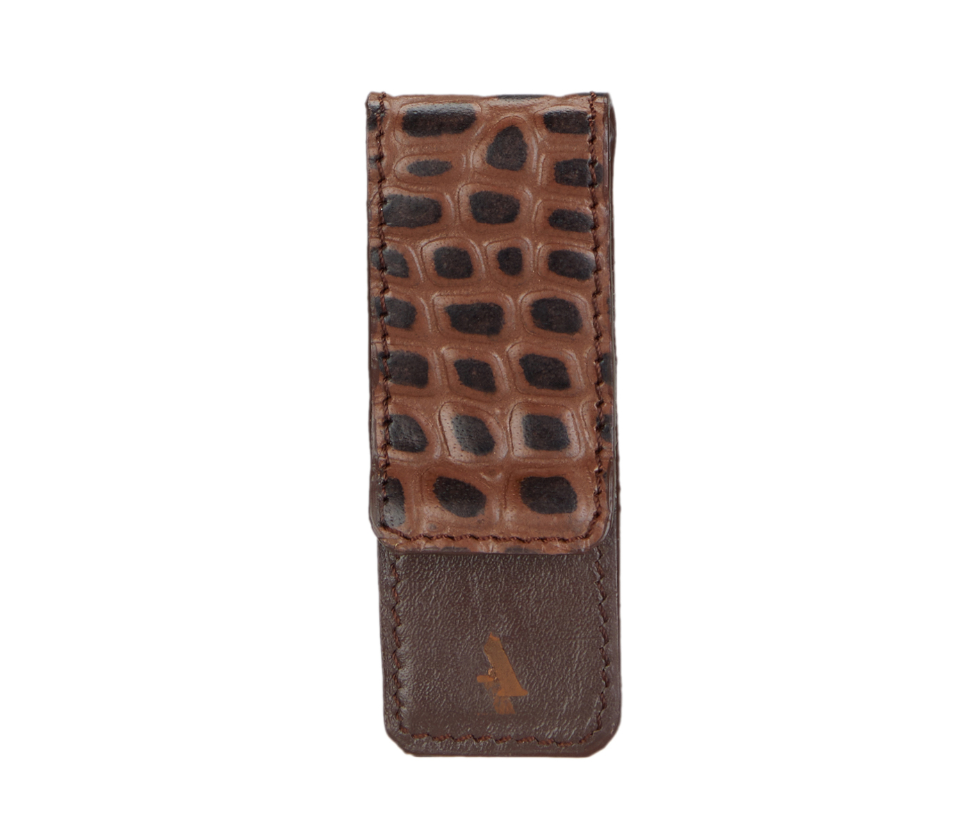  Leather Money Clip(Brown)W336