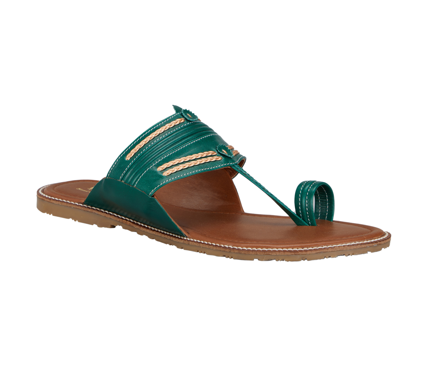 Buy Adamis Green Colour Pure Leather Footwear for Men PF46 Online