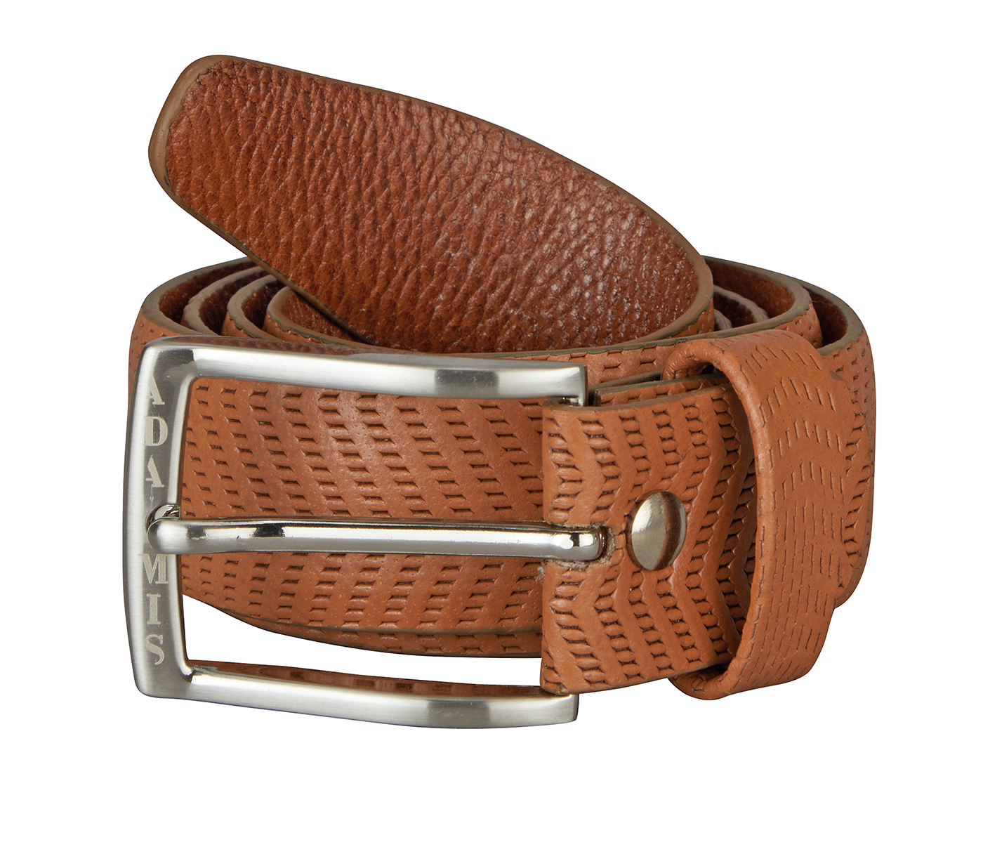 BL181-Men's stylish belt in Genuine Leather- - Tan