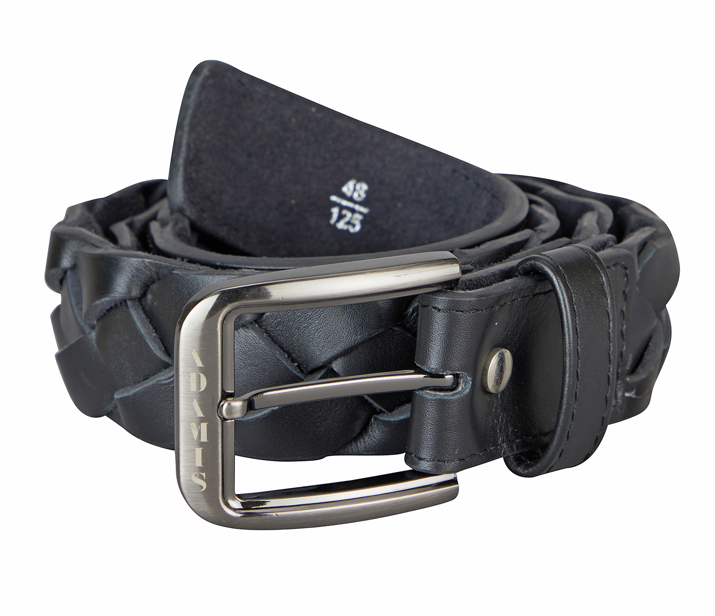 BL182-Men's stylish belt in Genuine Leather- - Black