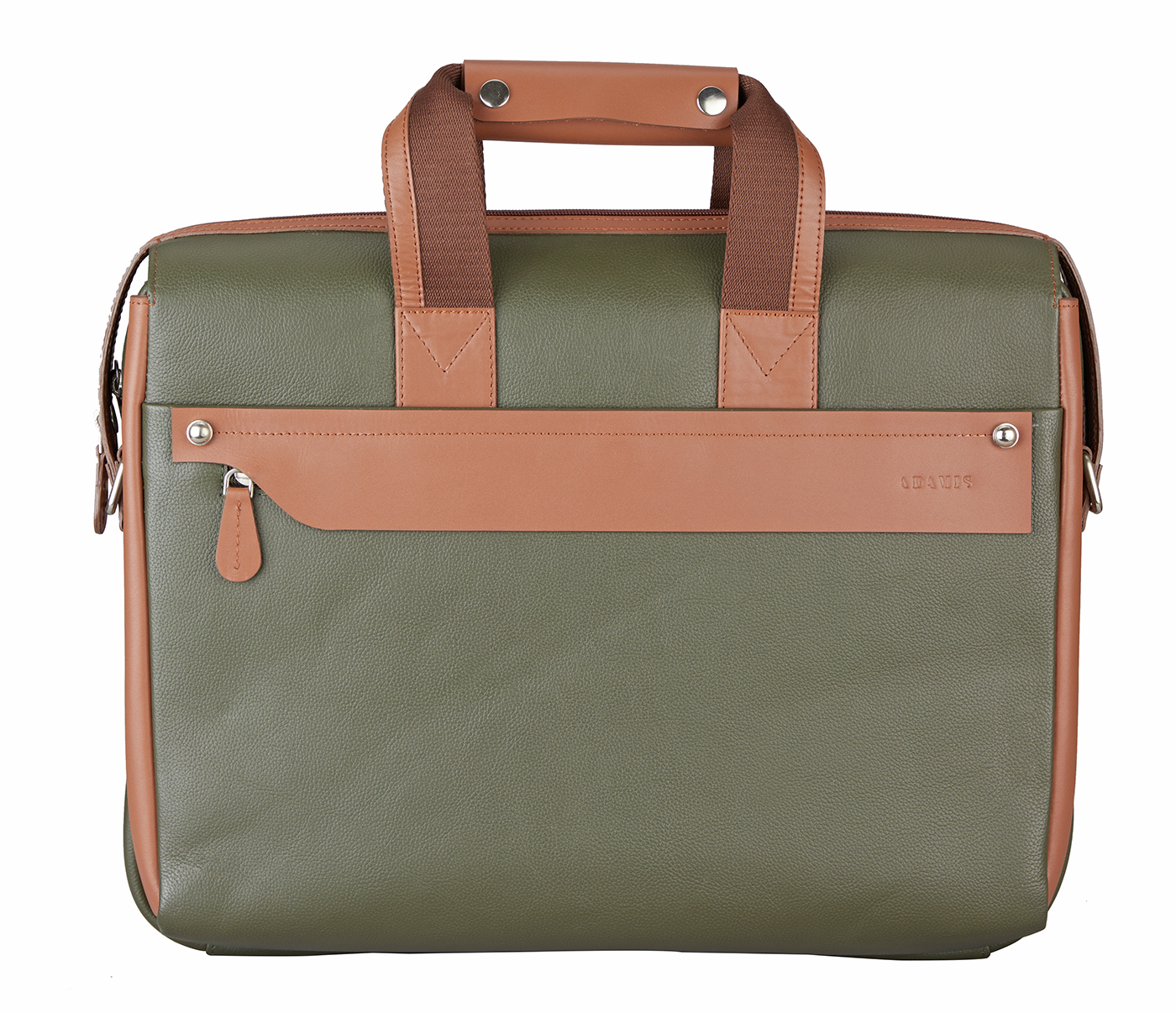 LC27-Henry-Laptop Office Executive Bag In Genuine Leather - GRN-TAN