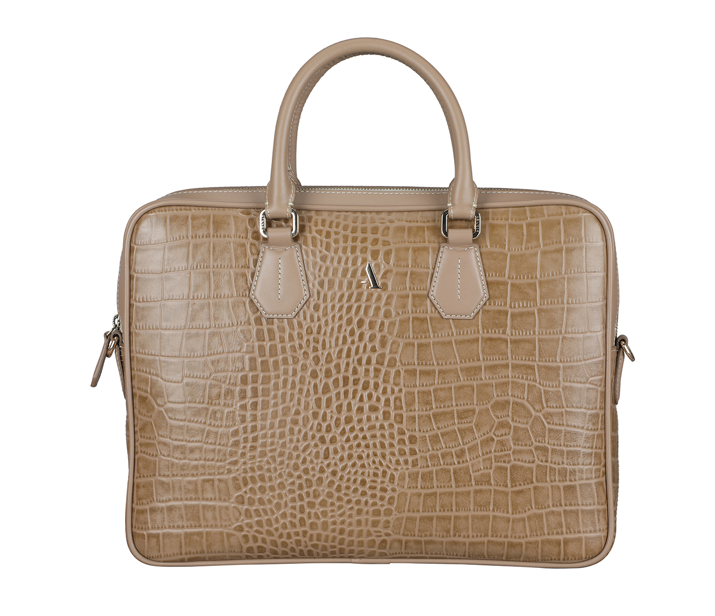 Reyes Laptop Portfolio Bag Leather Portfolio / Laptop Bag(Beige)LC49