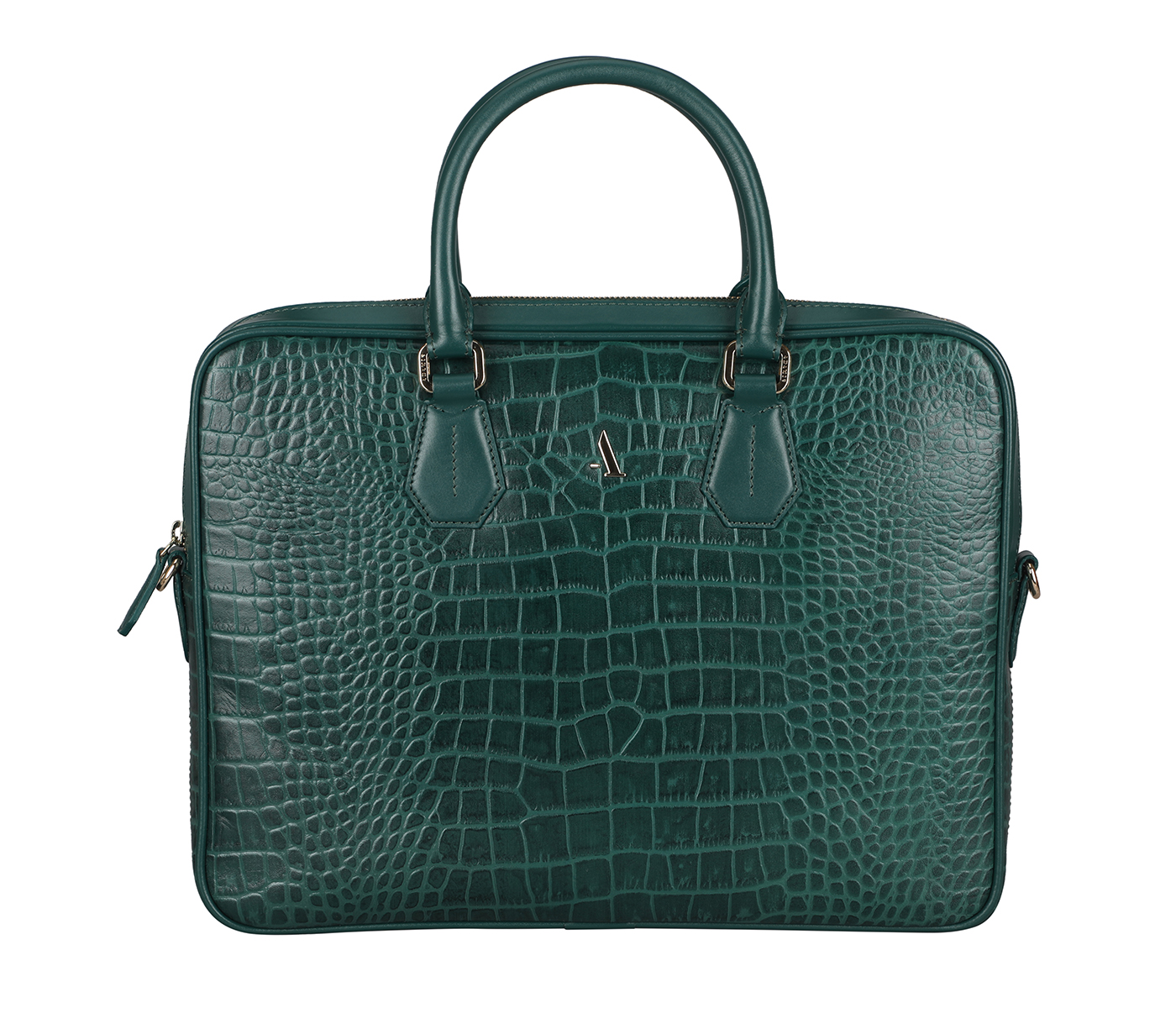 Reyes Laptop Portfolio Bag Leather Portfolio / Laptop Bag(Green)LC49