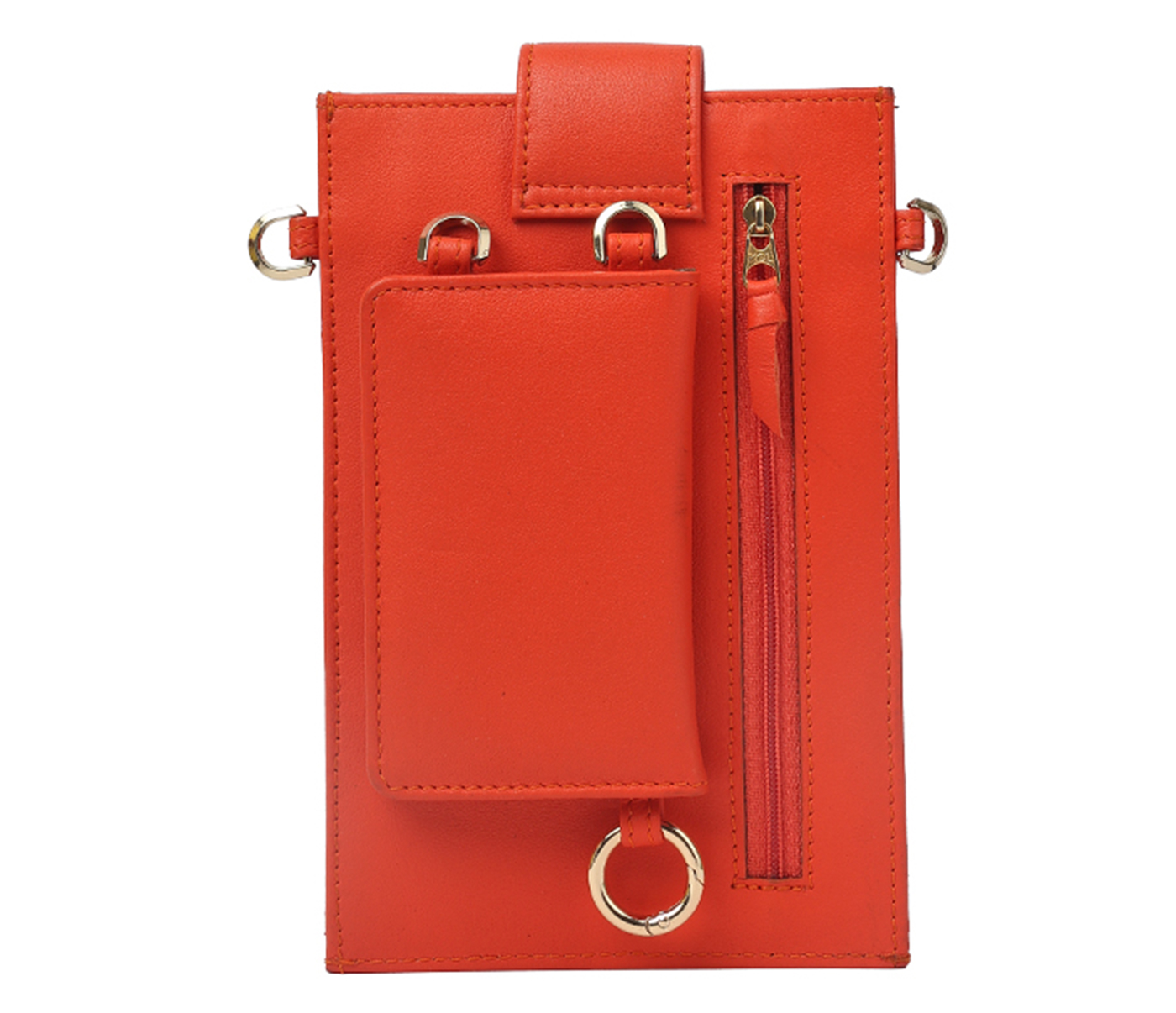 Mina Womens Wallet Leather Wallet(Orange)W379