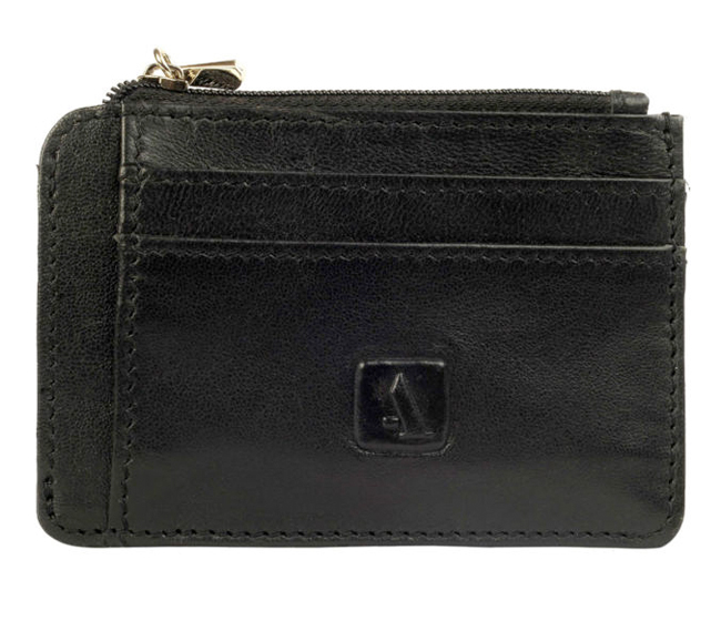 W201--Credit Card Holder With Photo Id In Genuine Leather - Blue