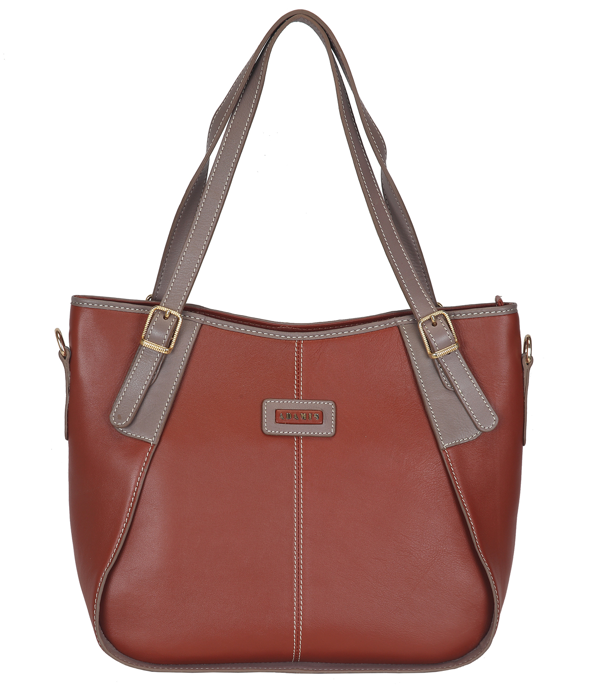 B696-Loida-Shoulder bag in Genuine Leather - Tan
