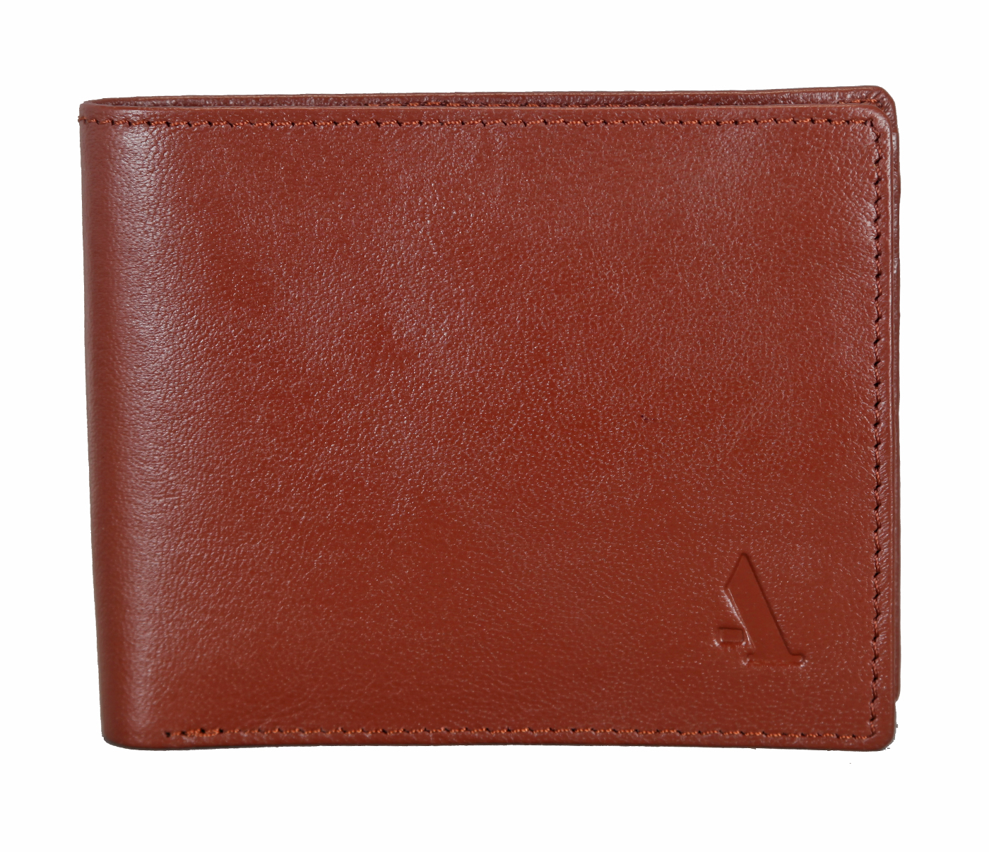 Wallet-Hudson-Men's bifold wallet with coin pocket in Genuine Leather - Tan
