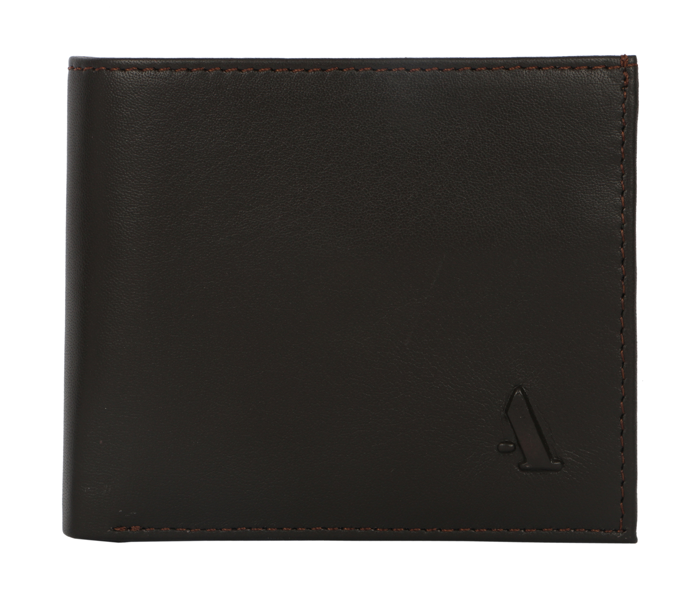 W40-Angelo-Men's bifold wallet with coin pocket in Genuine Leather - Brown