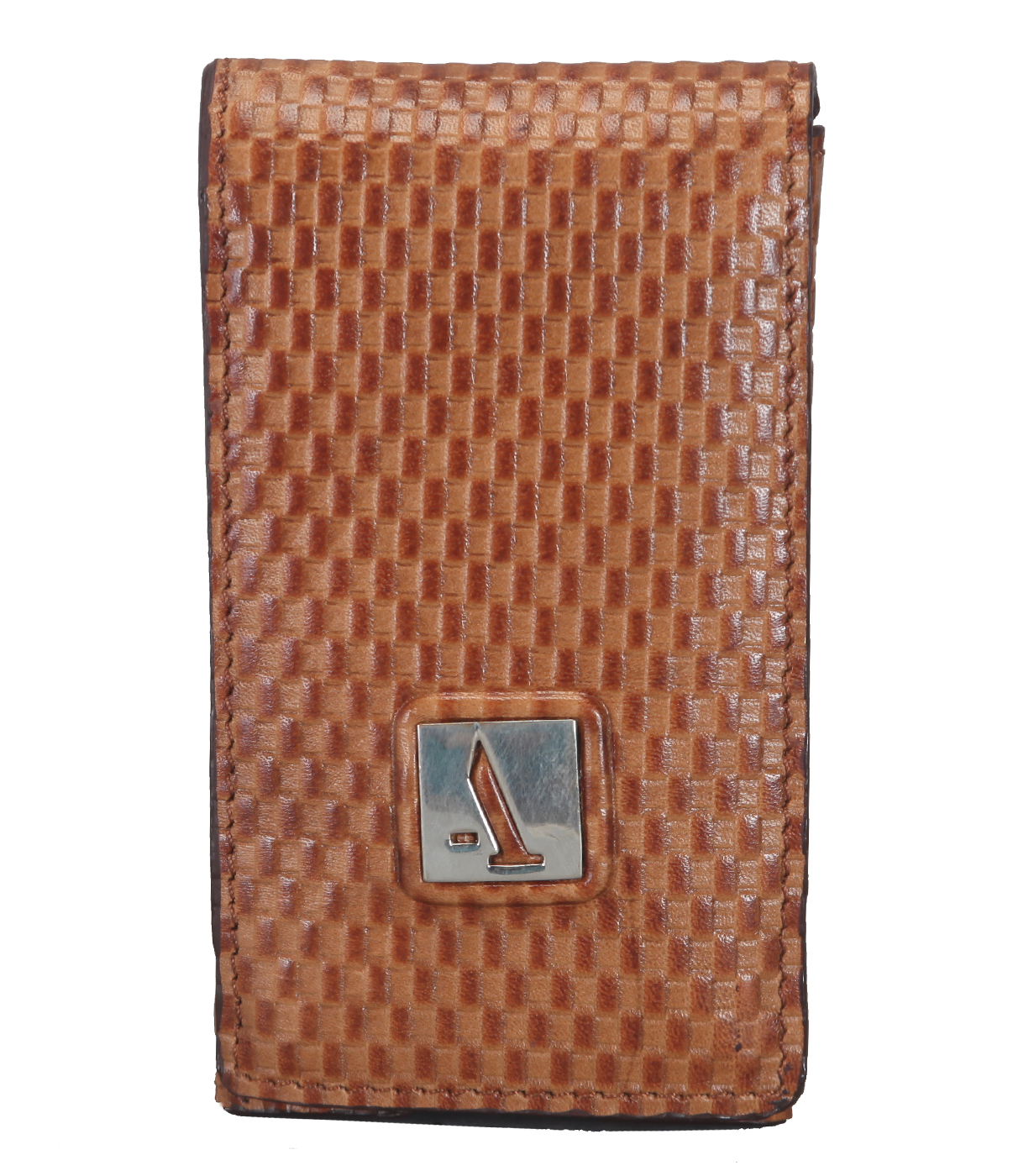 W260--Keyholder with space for electronic entry card in Genuine Leather - Tan