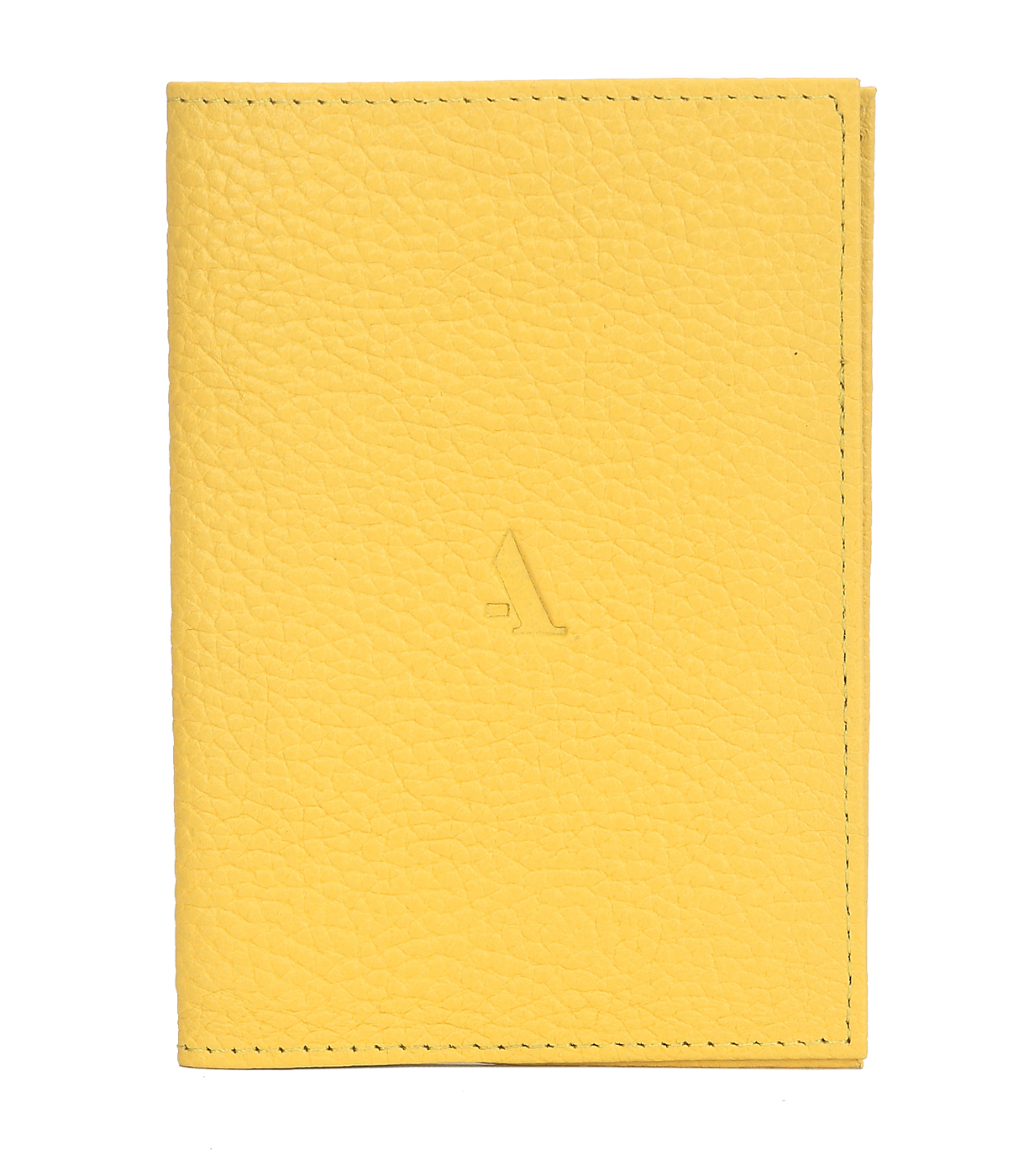 W251--Passport cover in Genuine Leather - Yellow