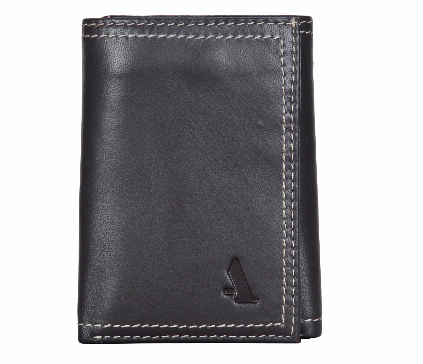 W282-Samuel-Mens's trifold wallet with photo id in Genuine Leather - Brown.