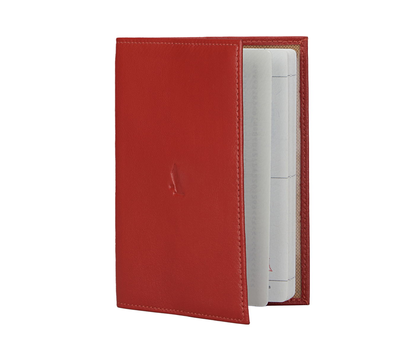 Travel Essential--Passport cover in Genuine Leather - Red
