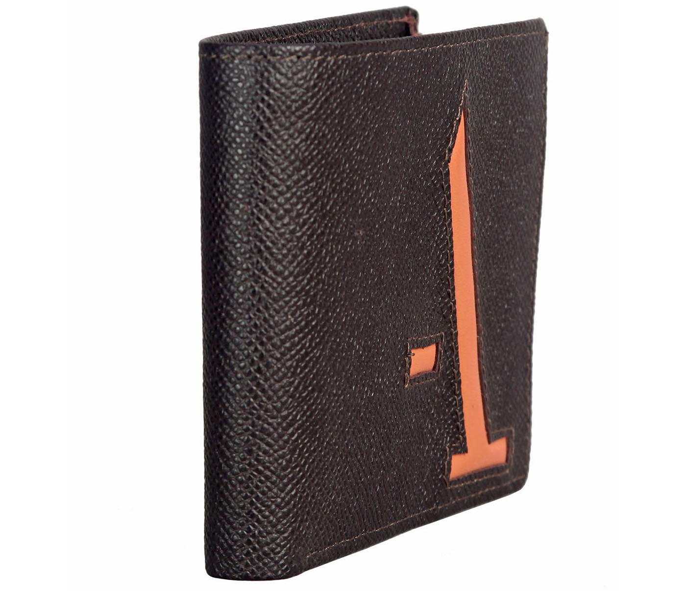W310-Addler-Men's bifold wallet with coin pocket in Genuine Leather - Brown