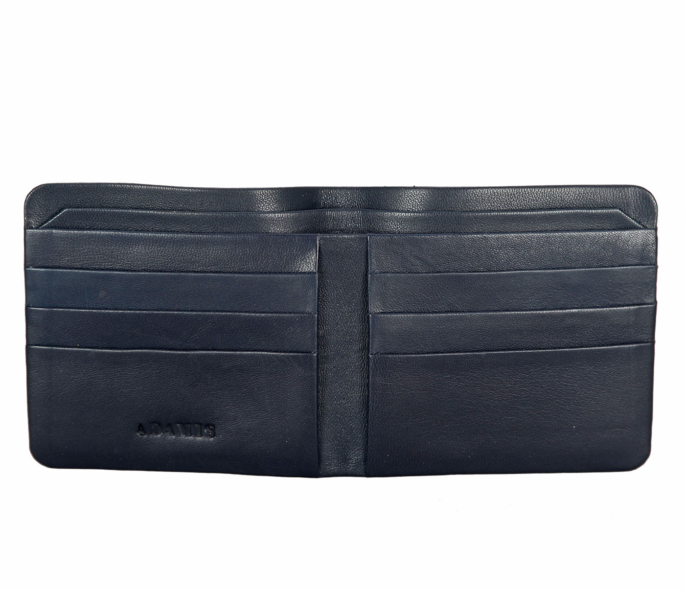 VW18-Diego-Men's bifold sleek wallet in Genuine Leather - Blue