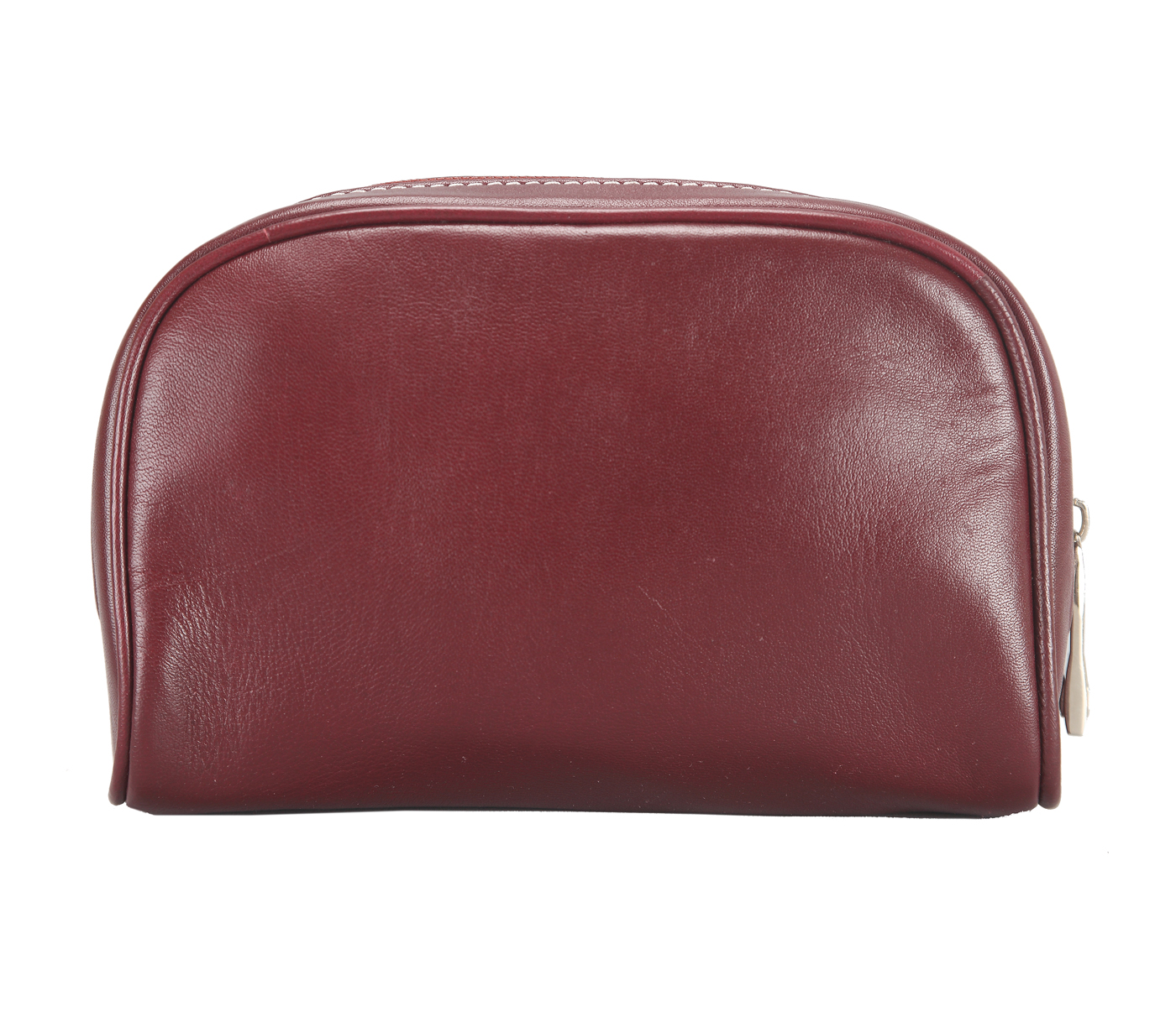 SC4S--Unisex Wash & Toiletry travel Bag in Genuine Leather - Wine