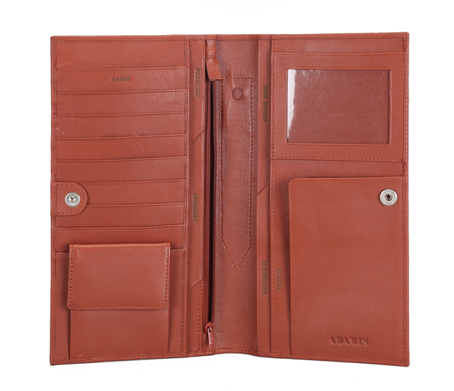 Wallet-Novio-Travel Document Wallet In Soft Genuine Leather - Tan