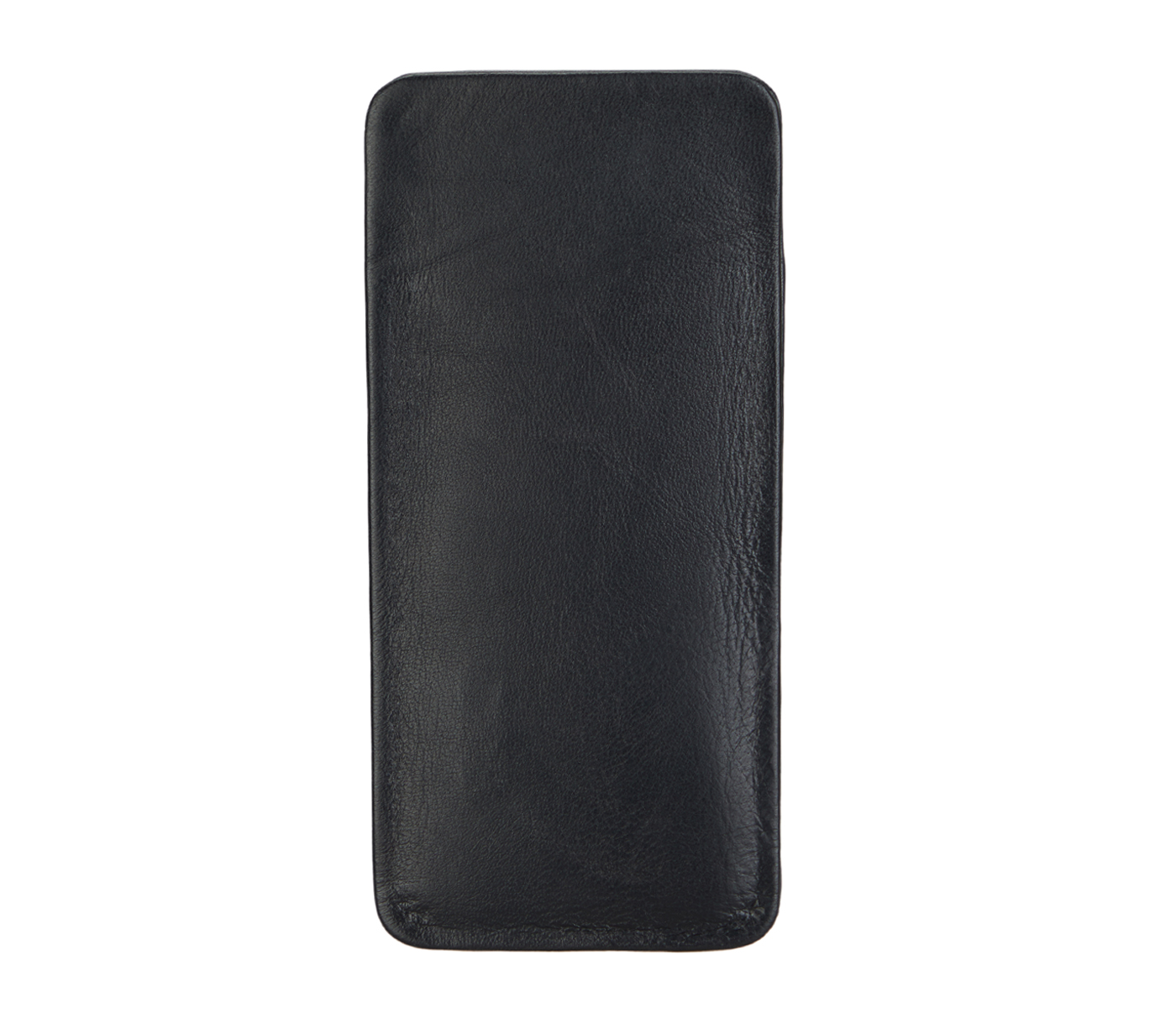 VW11--Soft stitch free spectacle case in Genuine Leather - Black