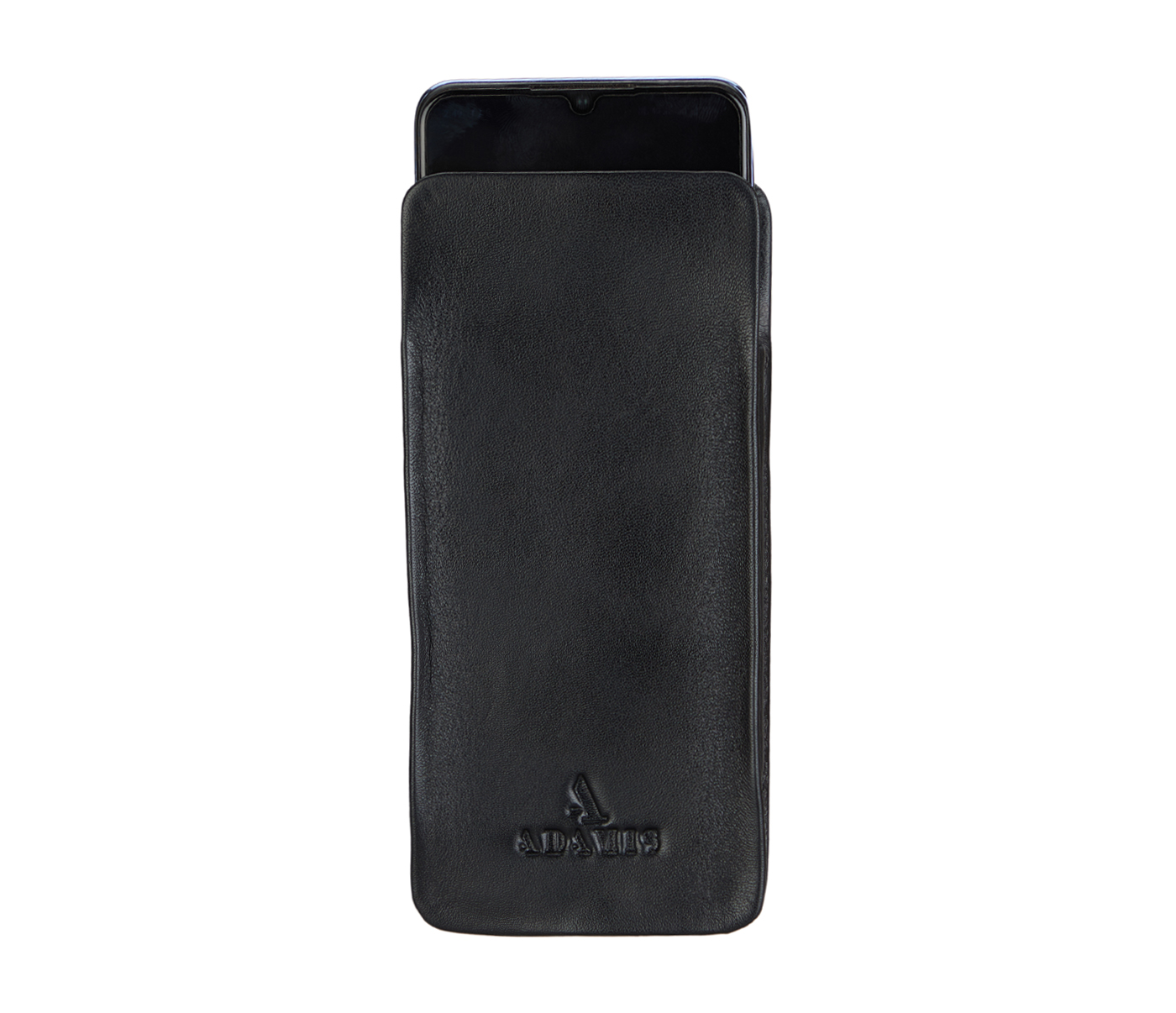VW11--Soft stitch free spectacle case in Genuine Leather - Black