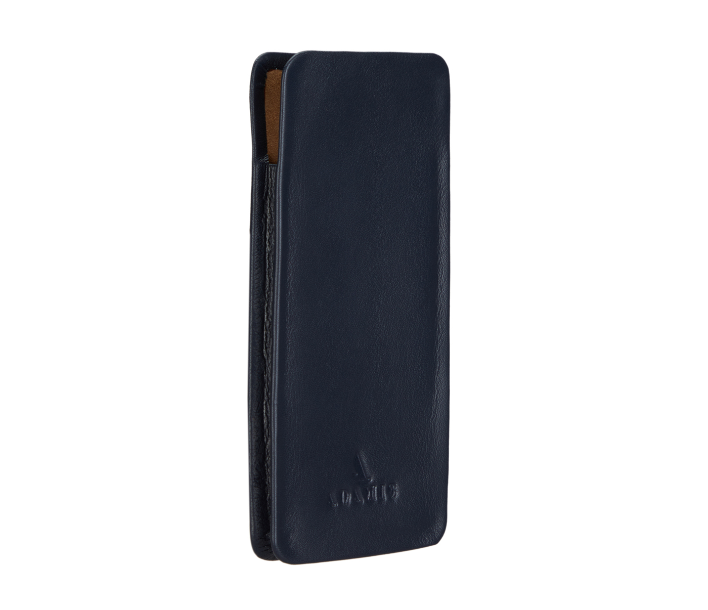 VW11--Soft stitch free spectacle case in Genuine Leather - Blue