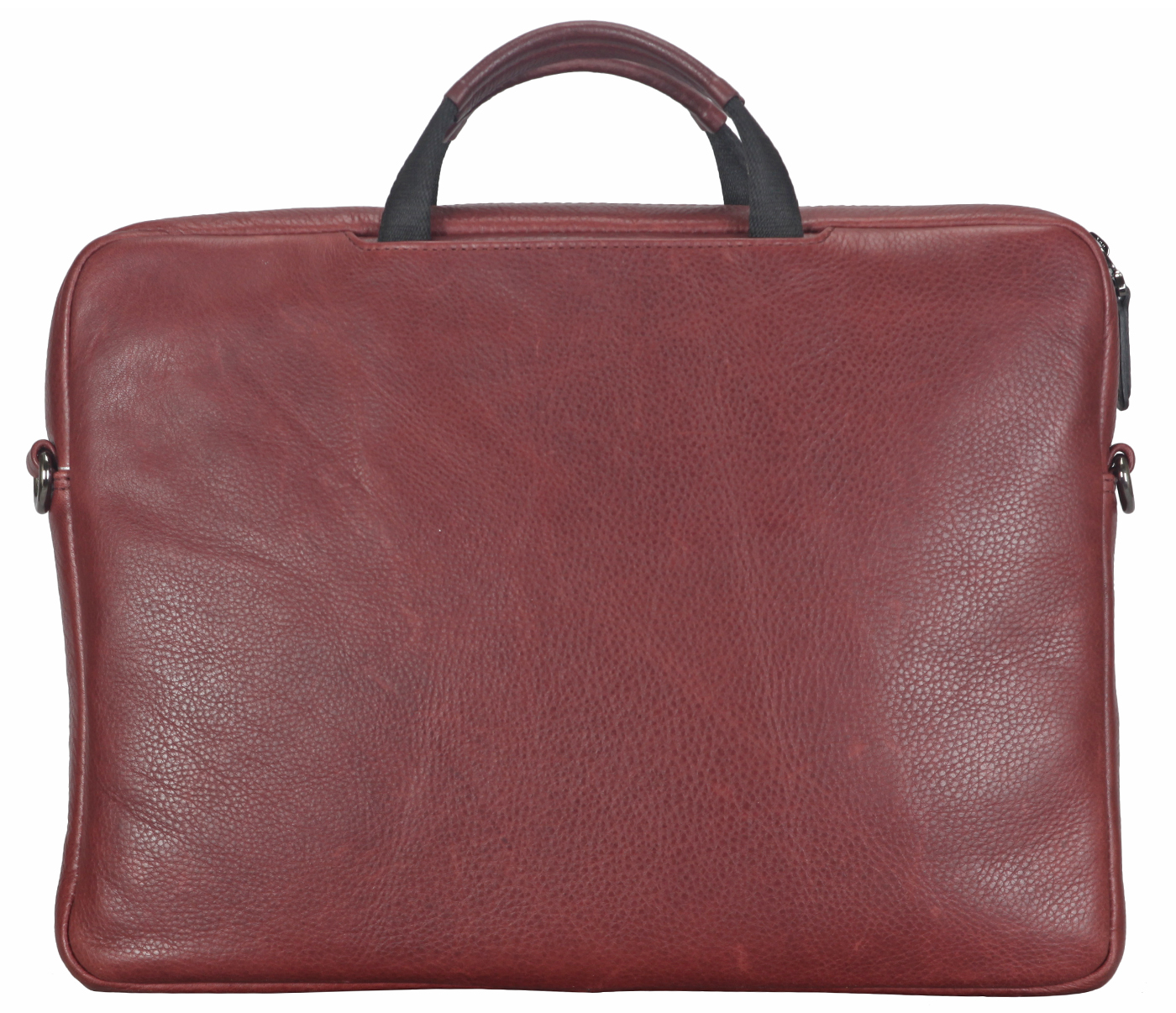 Portfolio / Laptop Bag-Javier-Laptop slim messenger bag in Genuine Leather - Wine