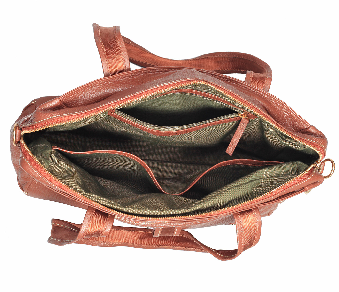 Handbag-Paulina-Shoulder work bag in Genuine Leather - Tan