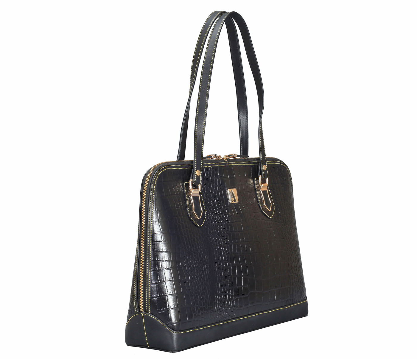 Crocodile Embossed Bag Genuine Leather Tote Bag Leather Work 