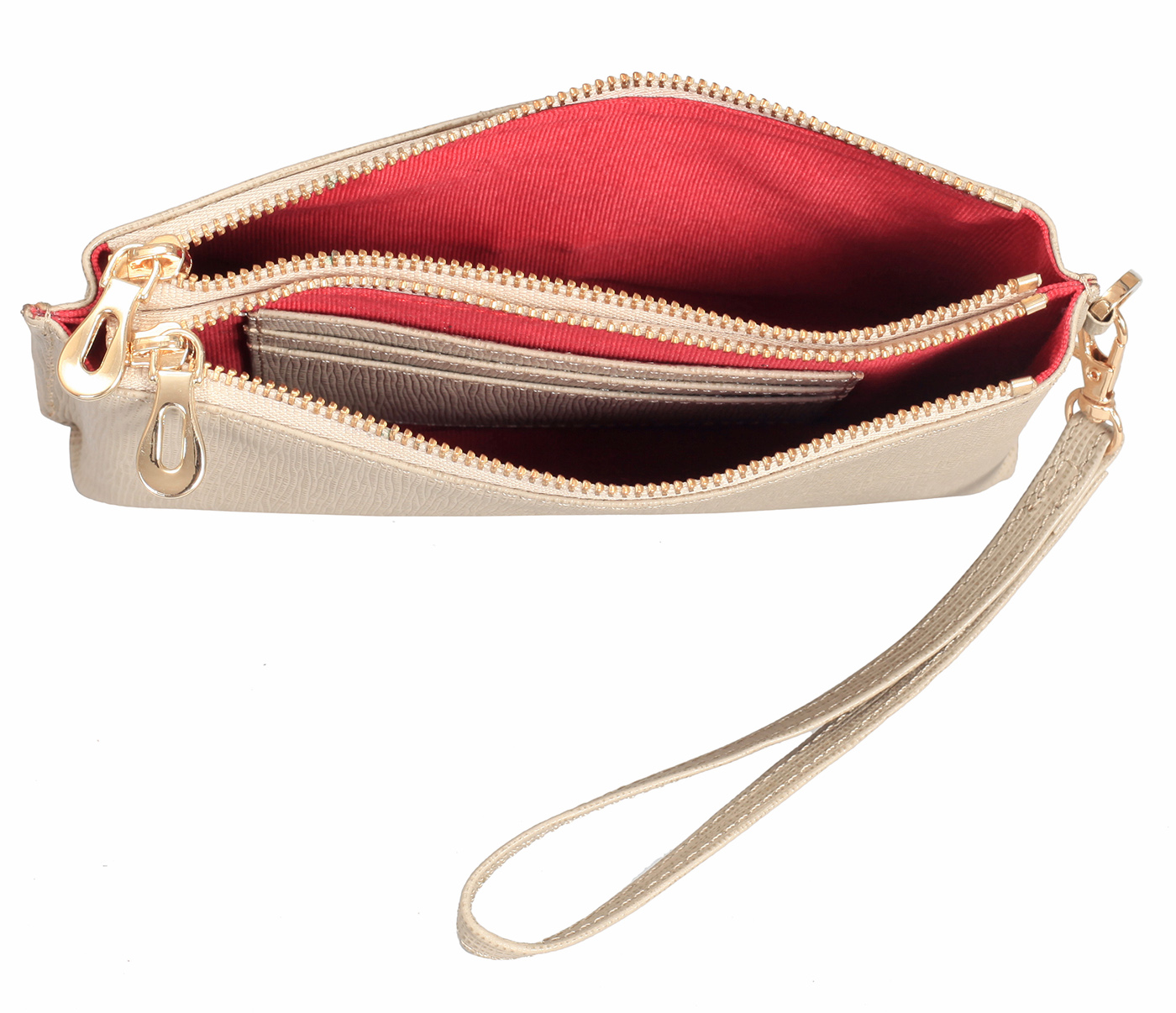 Wallet-Adriana-Women's wallet cum clutch in Genuine Leather - Tope