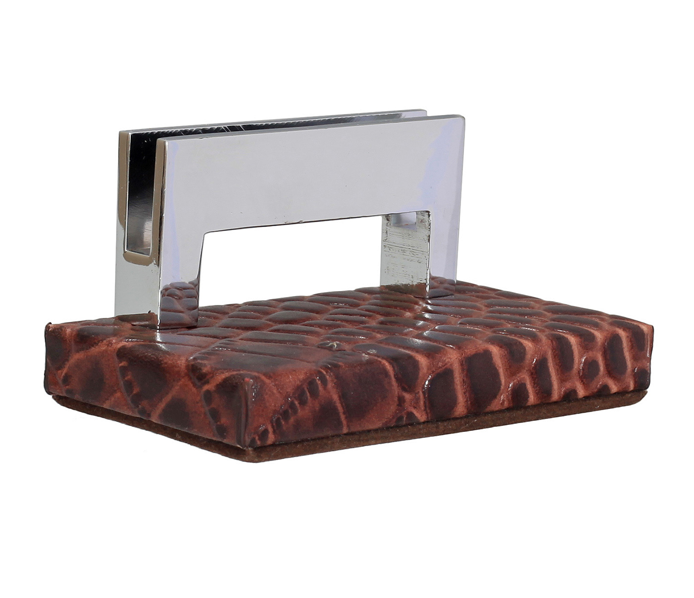 W333-Credit card holder in genuine leather- - Brown