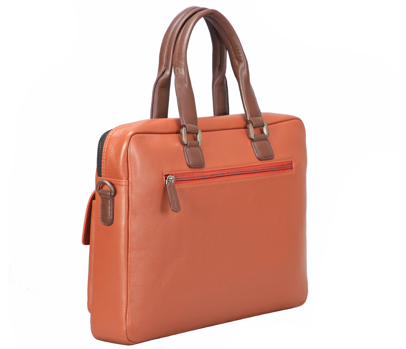 Portfolio / Laptop Bag-Austin-Laptop, portfolio office executive bag in Genuine Leather - Tan/Brown