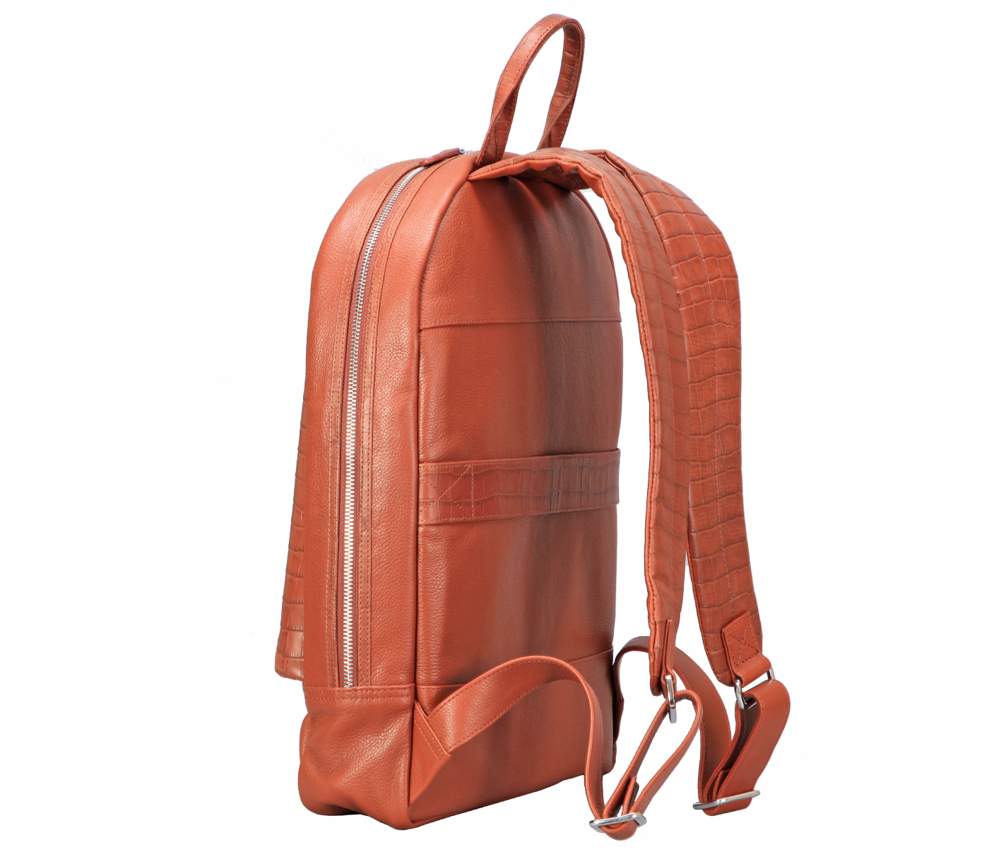 Back Pack-Bennett-Unisex backpack for laptop bag in Genuine Leather  - Tan