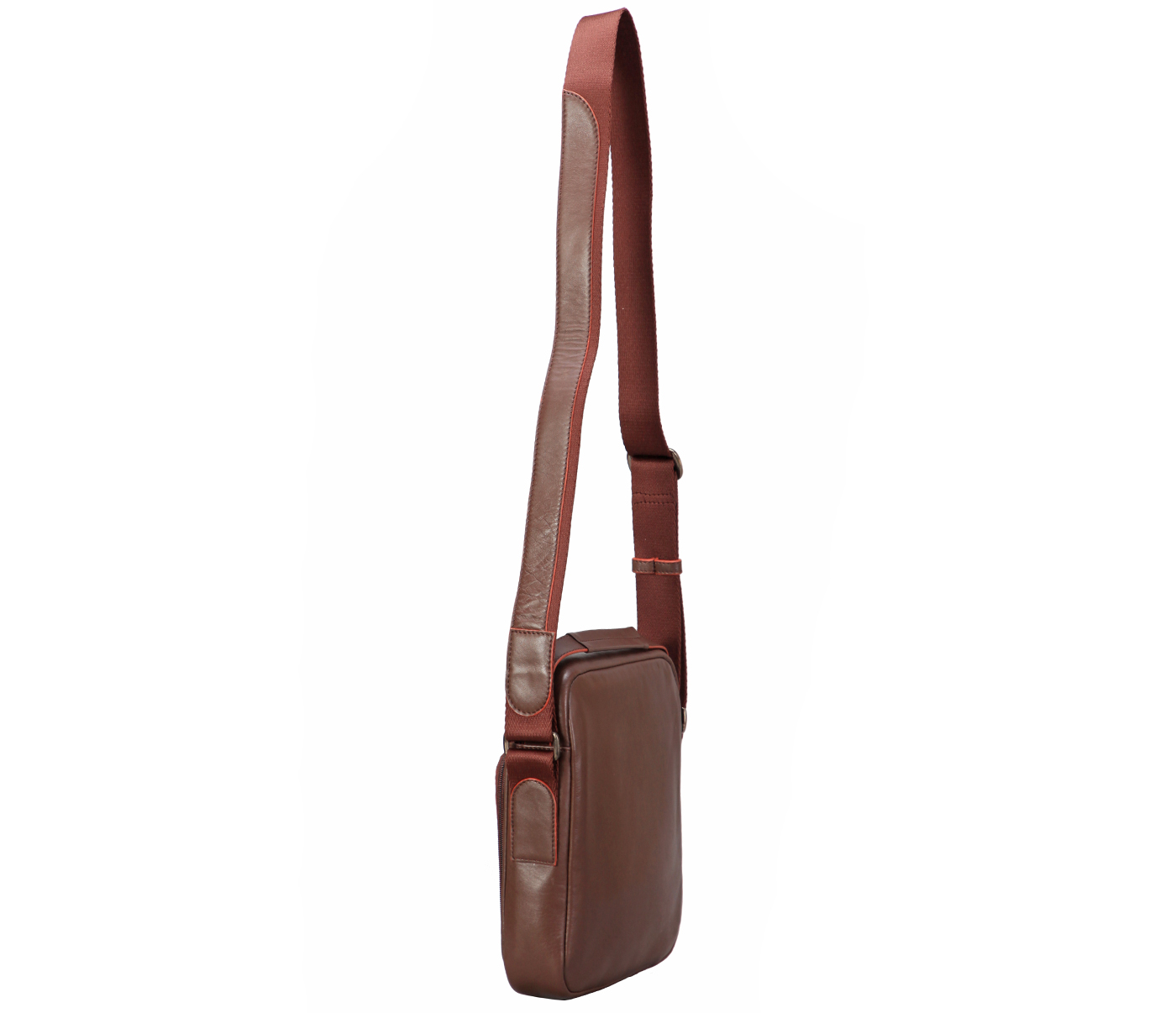 P38-Rafael-Men's Travel Pouch in Genuine Leather - Brown