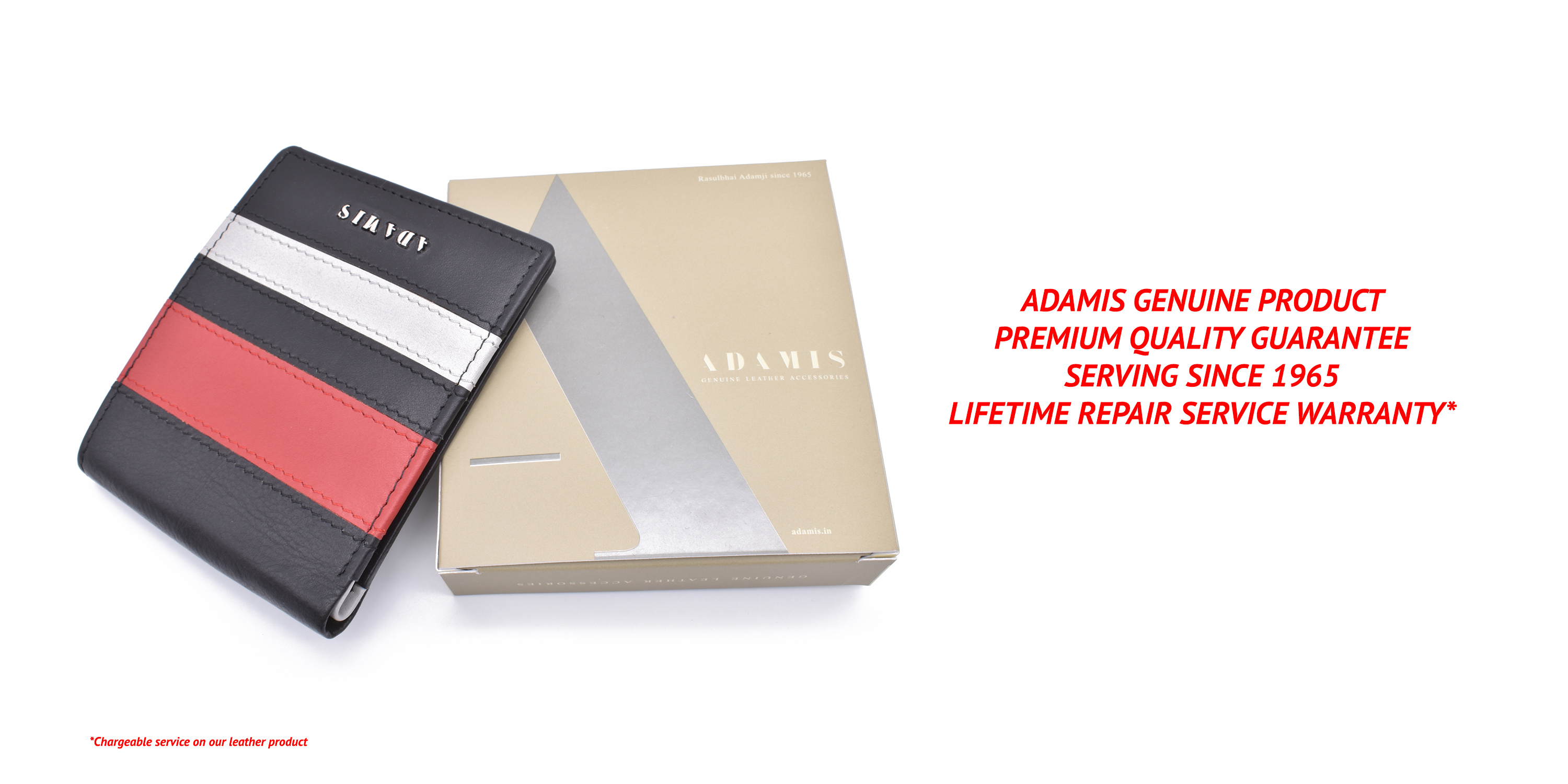 W334-Alvaro-Men's bifold wallet in genuine leather - Black/Red