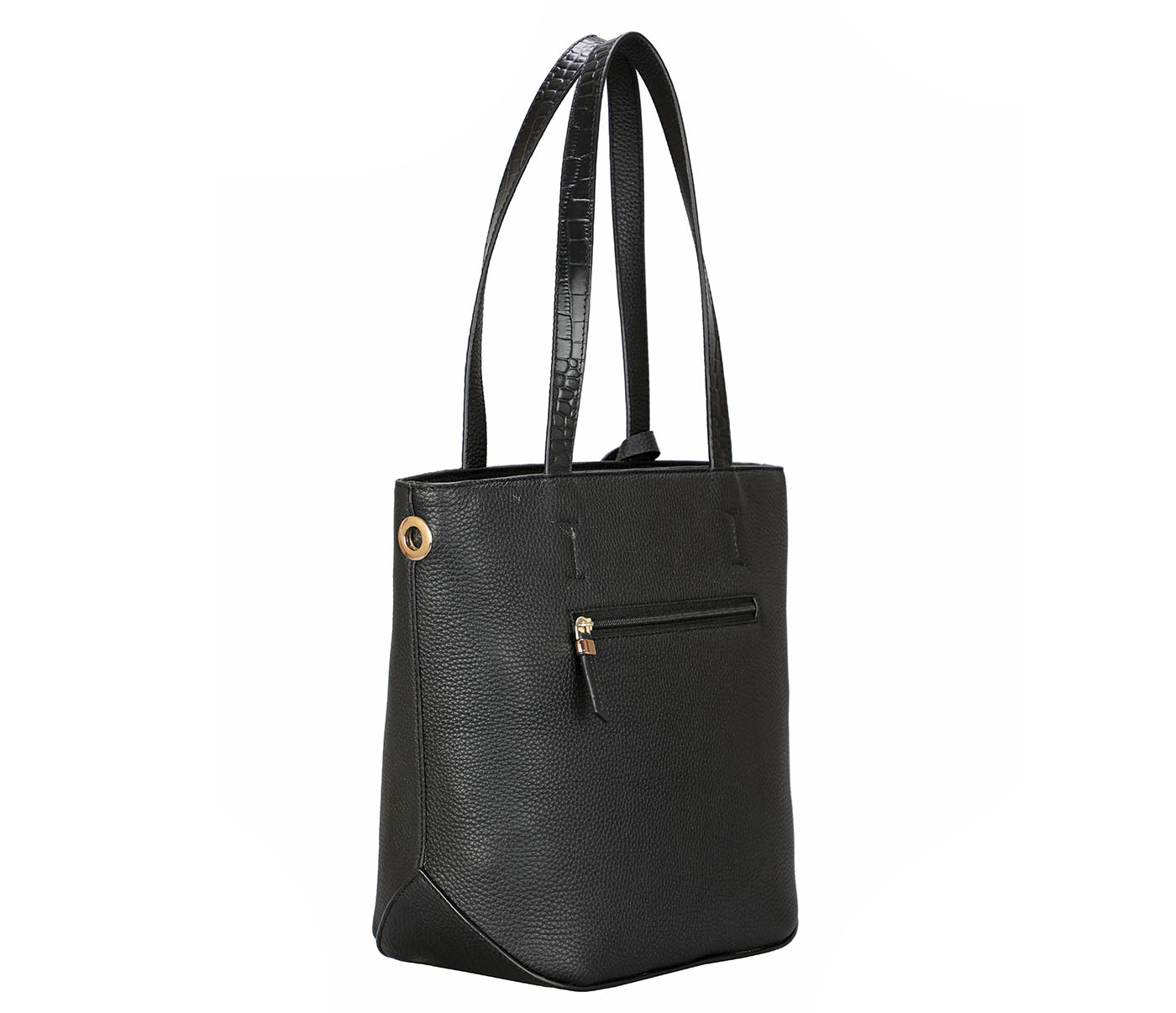 Handbag-Estrella-Shoulder work bag in Genuine Leather - Black