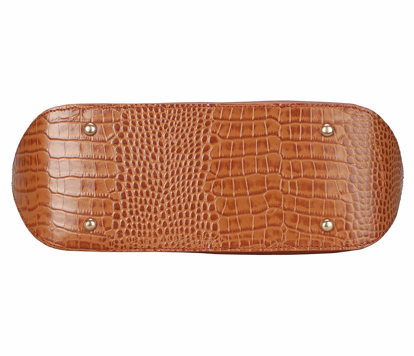 B877-Norita-Shoulder work bag in Genuine Leather - Tan
