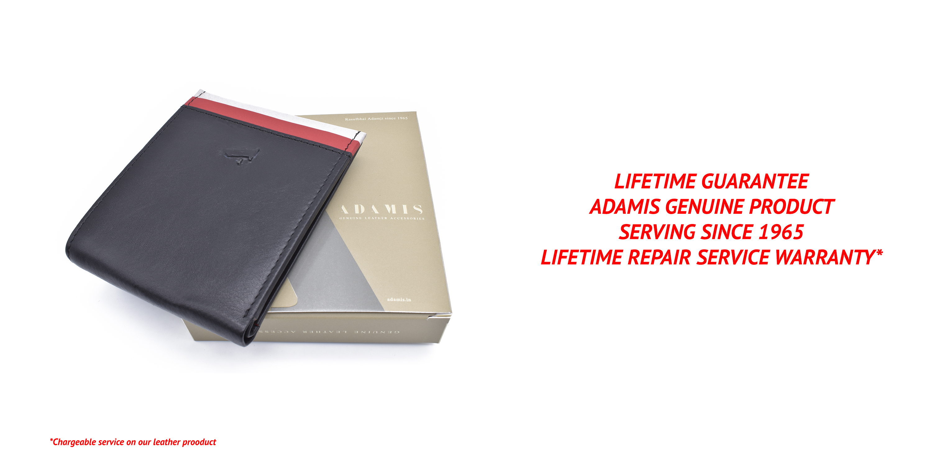 W335-Alex-Men's bifold wallet in genuine leather - Black/Red
