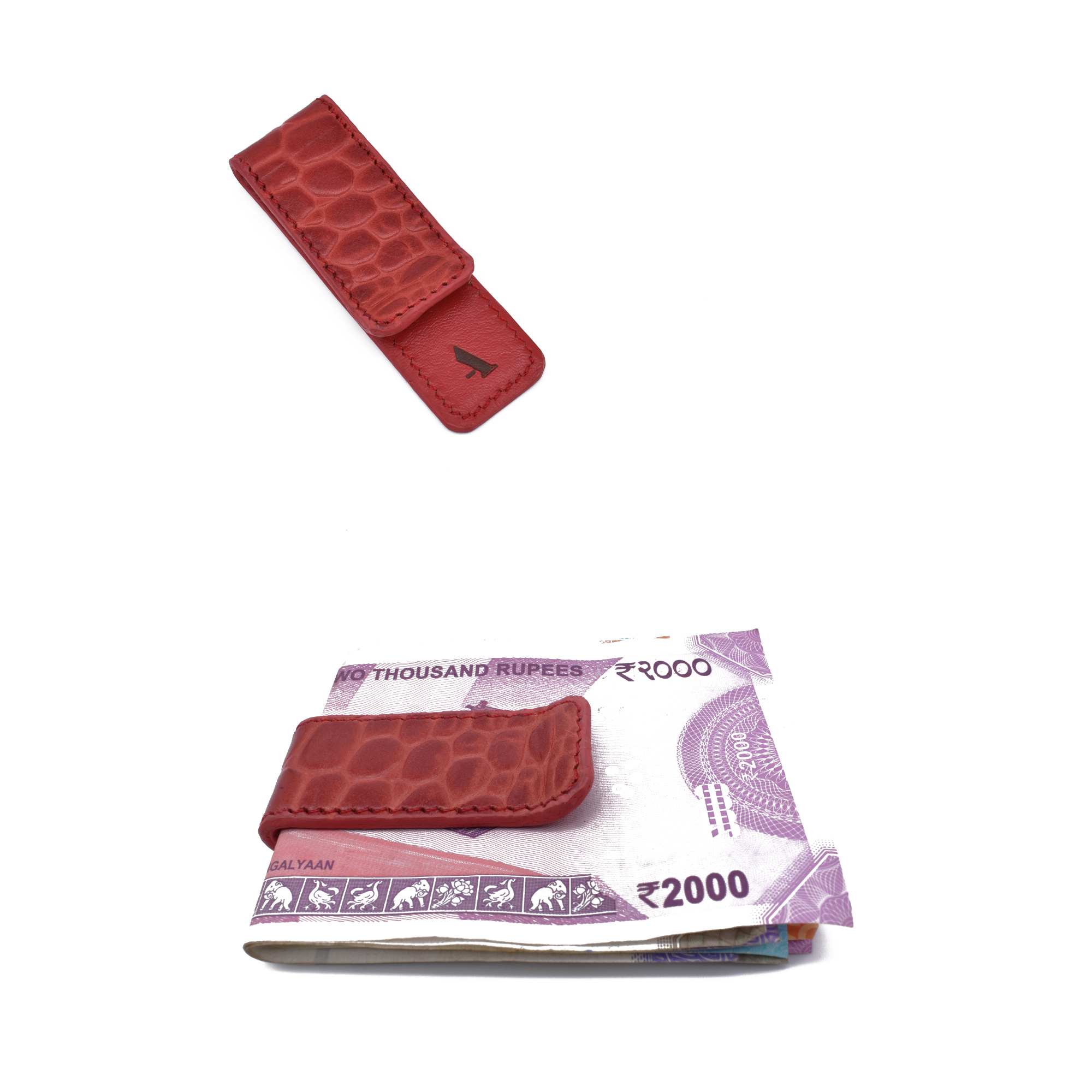 W336--Multipurpose card and money clip - Red