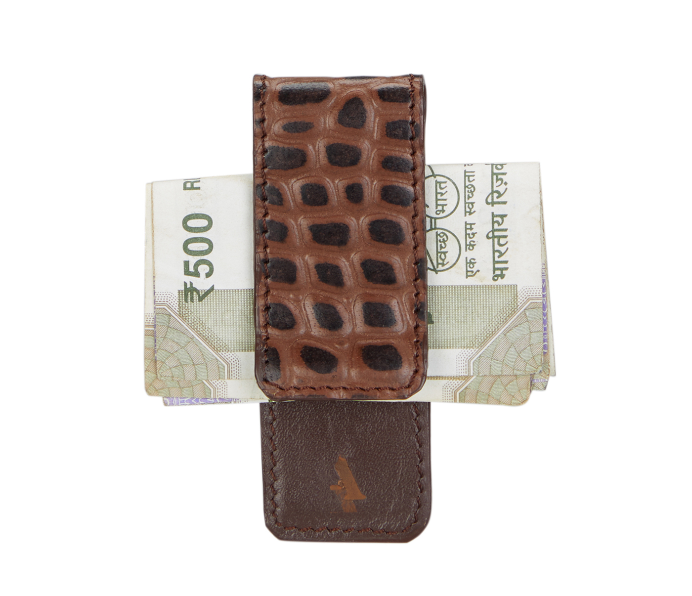W336--Multipurpose card and money clip - Brown