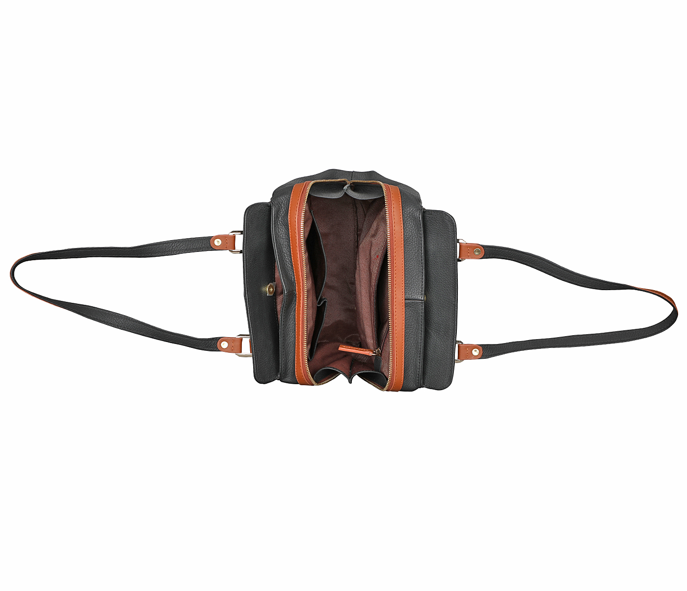 B886-Gracia-Shoulder work bag in Genuine Leather - blk