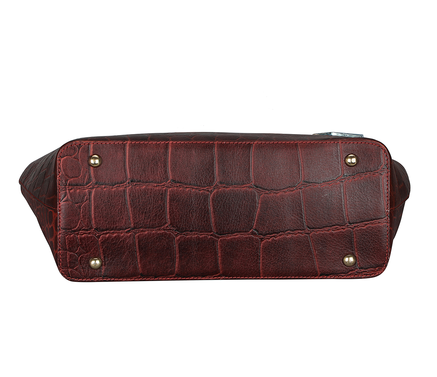 B887-Diana-Shoulder work bag in Genuine Leather - Wine