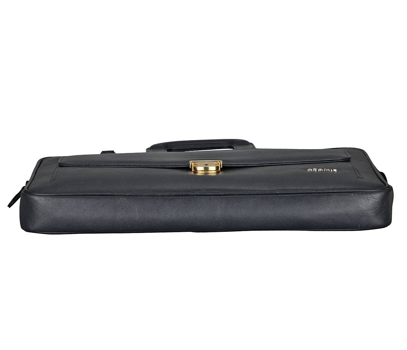 F74-Ferran-Laptop cum portfolio slim bag in Genuine Leather - Blue