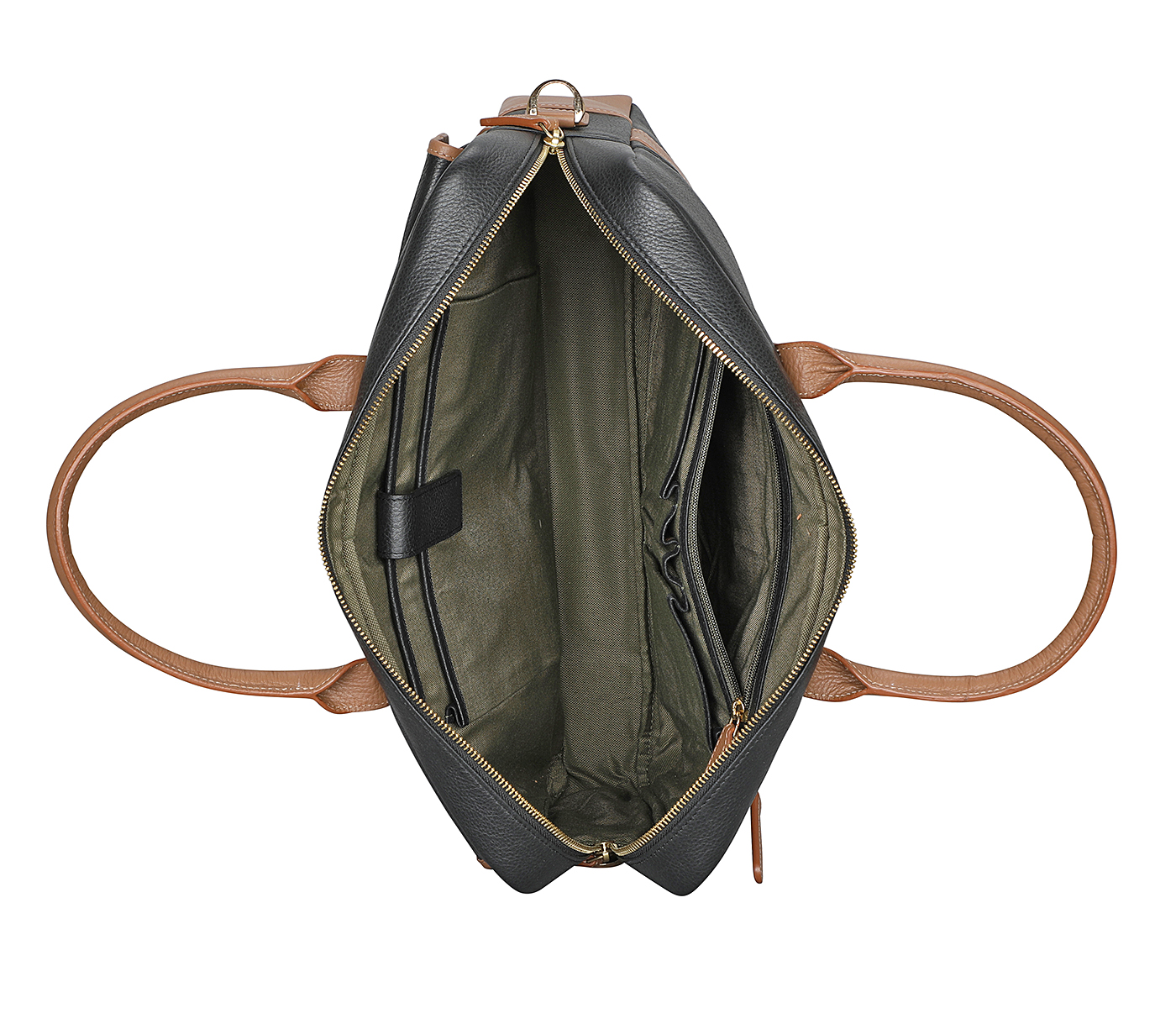 F77-Marcos-Laptop cum portfolio bag in Genuine Leather - blk