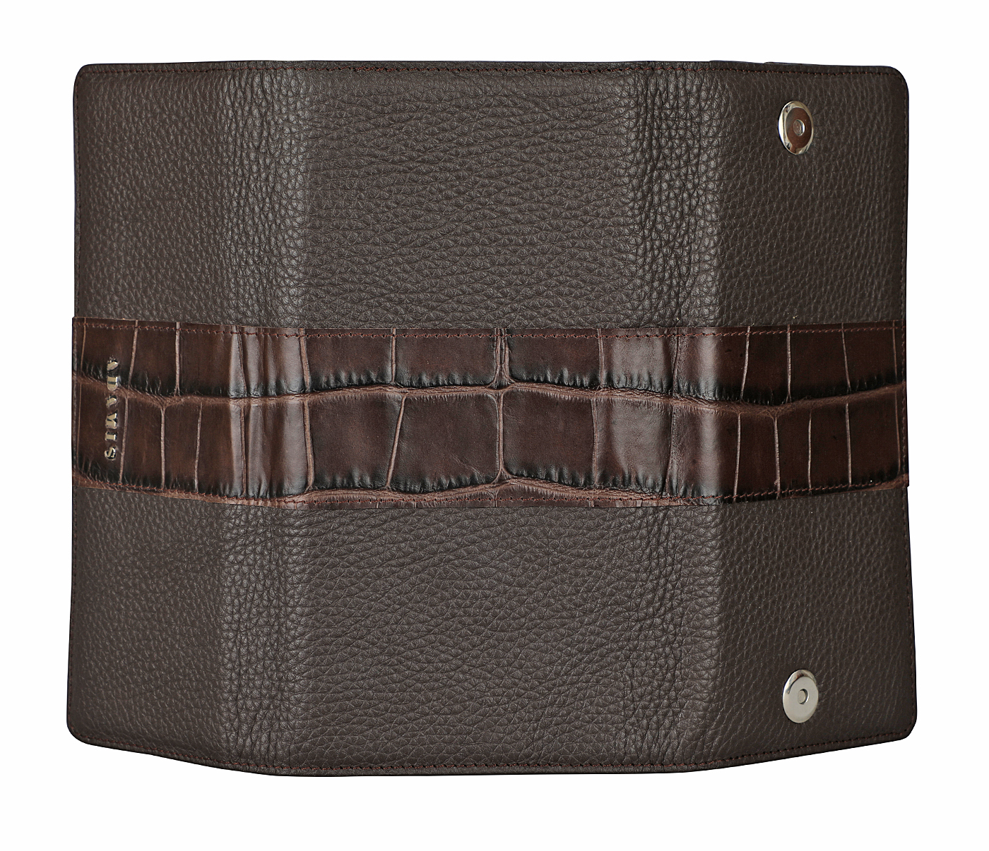 W343-Nahia-Womens wallet in Genuine Leather - Brown