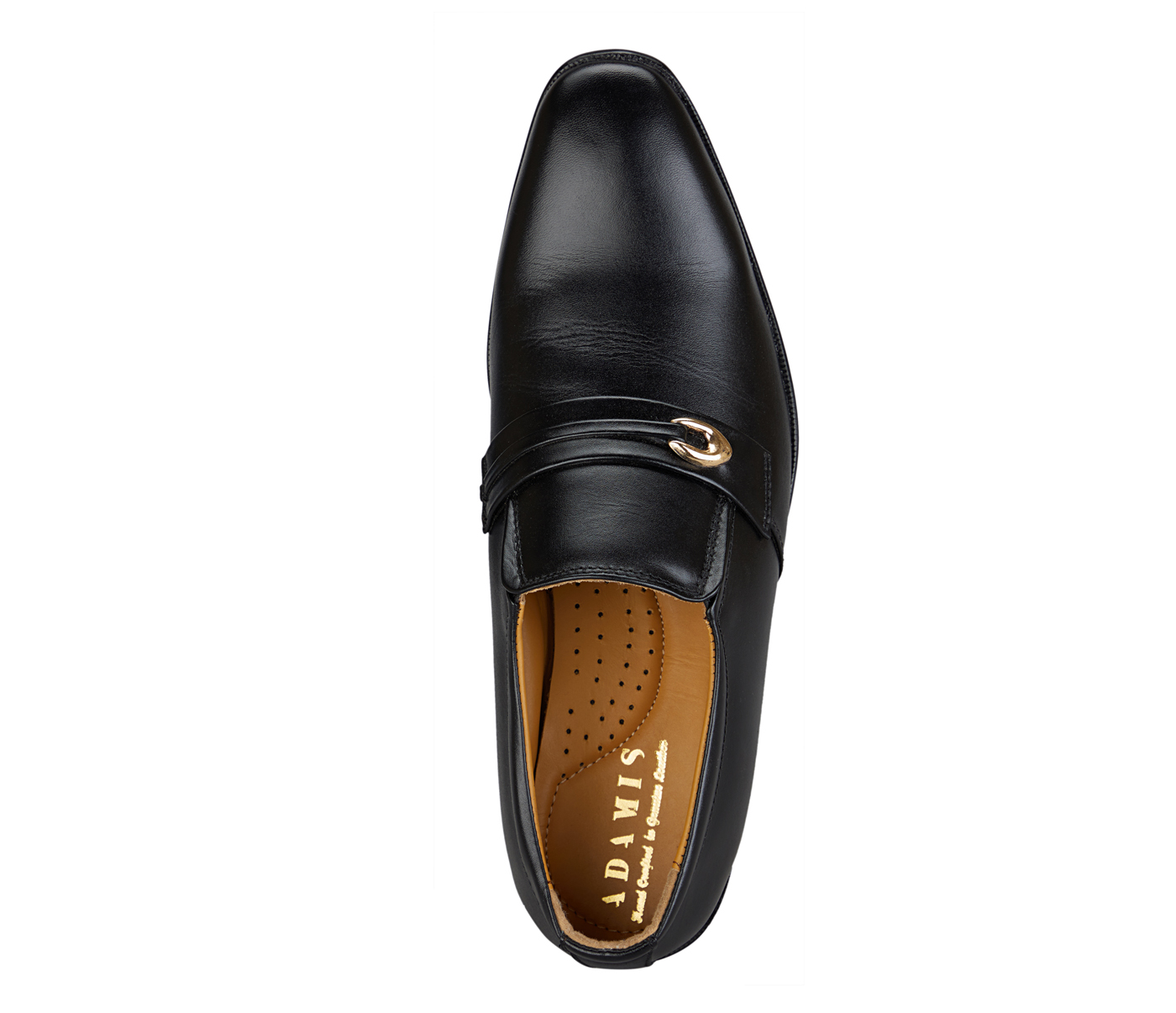 Footwear-Adamis Pure Leather Footwear For Men- - Black
