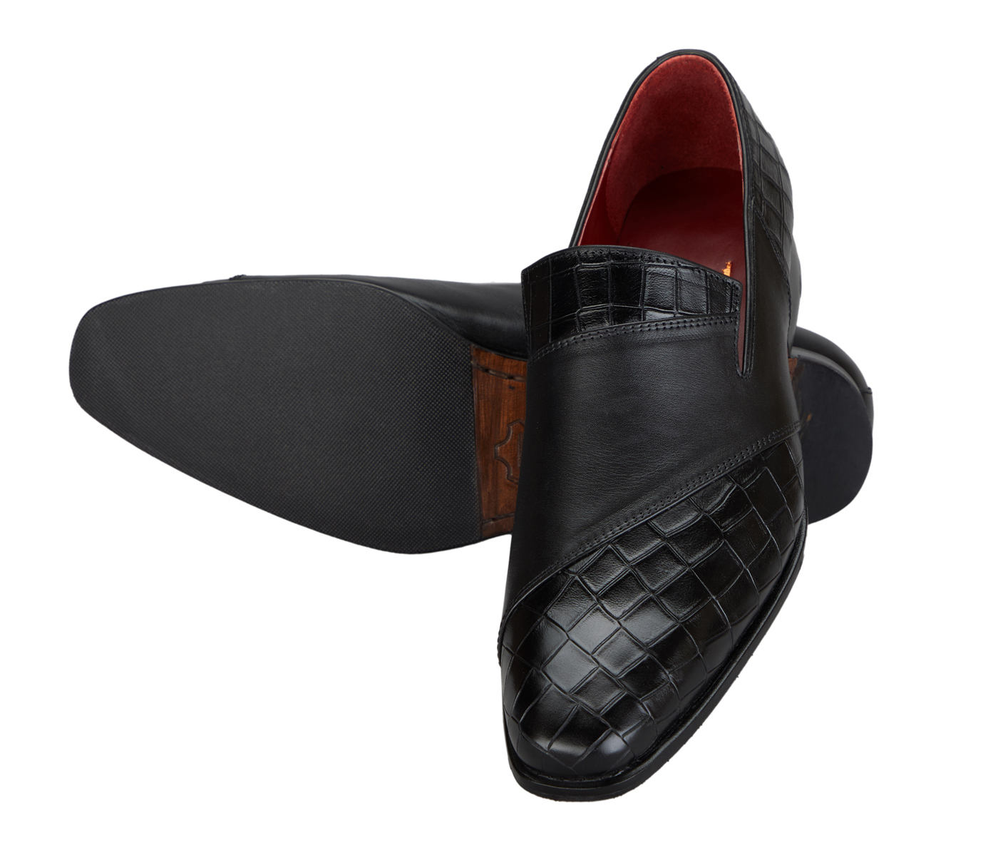 PF37-Adamis Pure Leather Footwear For Men- - Black